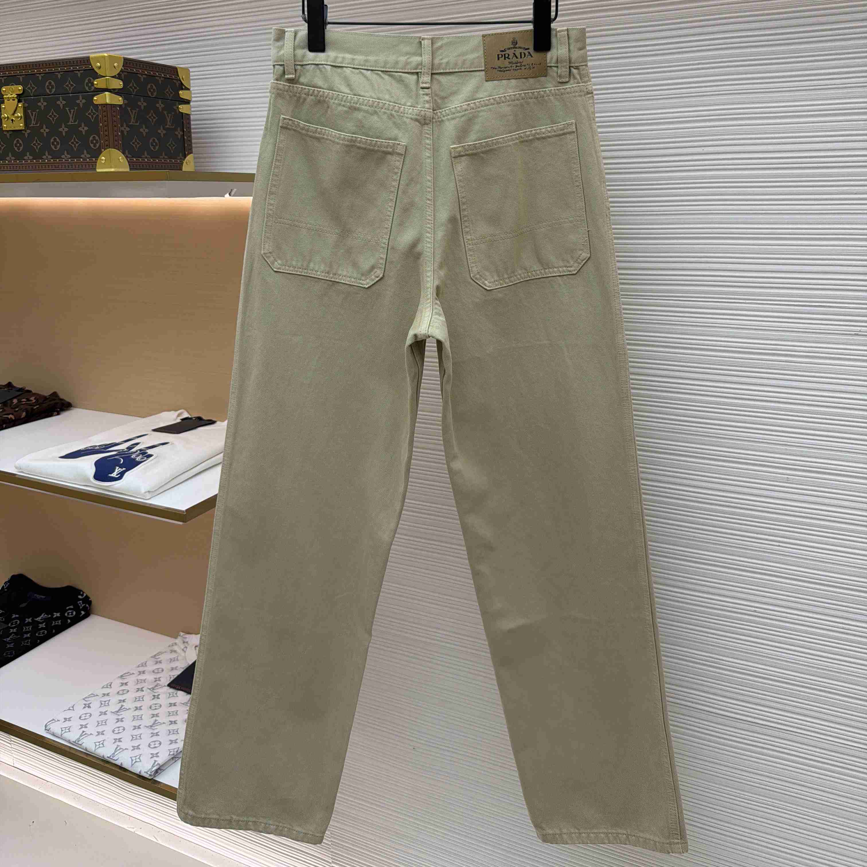Prada Five-Pocket Old Denim Jeans - DesignerGu