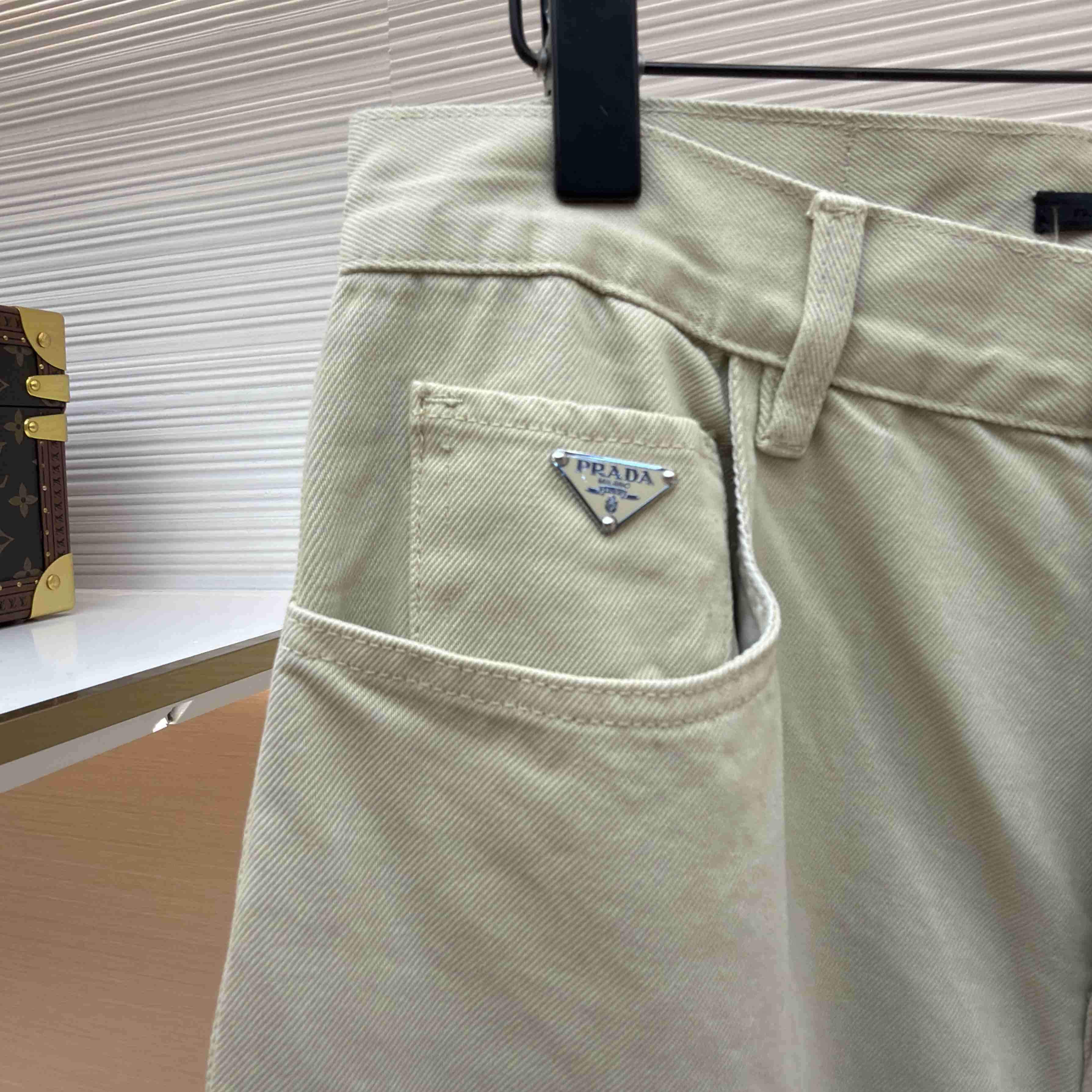 Prada Five-Pocket Old Denim Jeans - DesignerGu