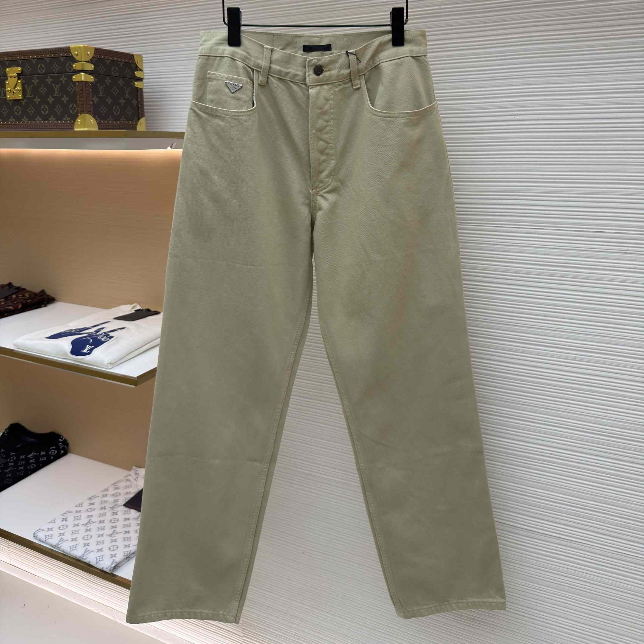 Prada Five-Pocket Old Denim Jeans - DesignerGu