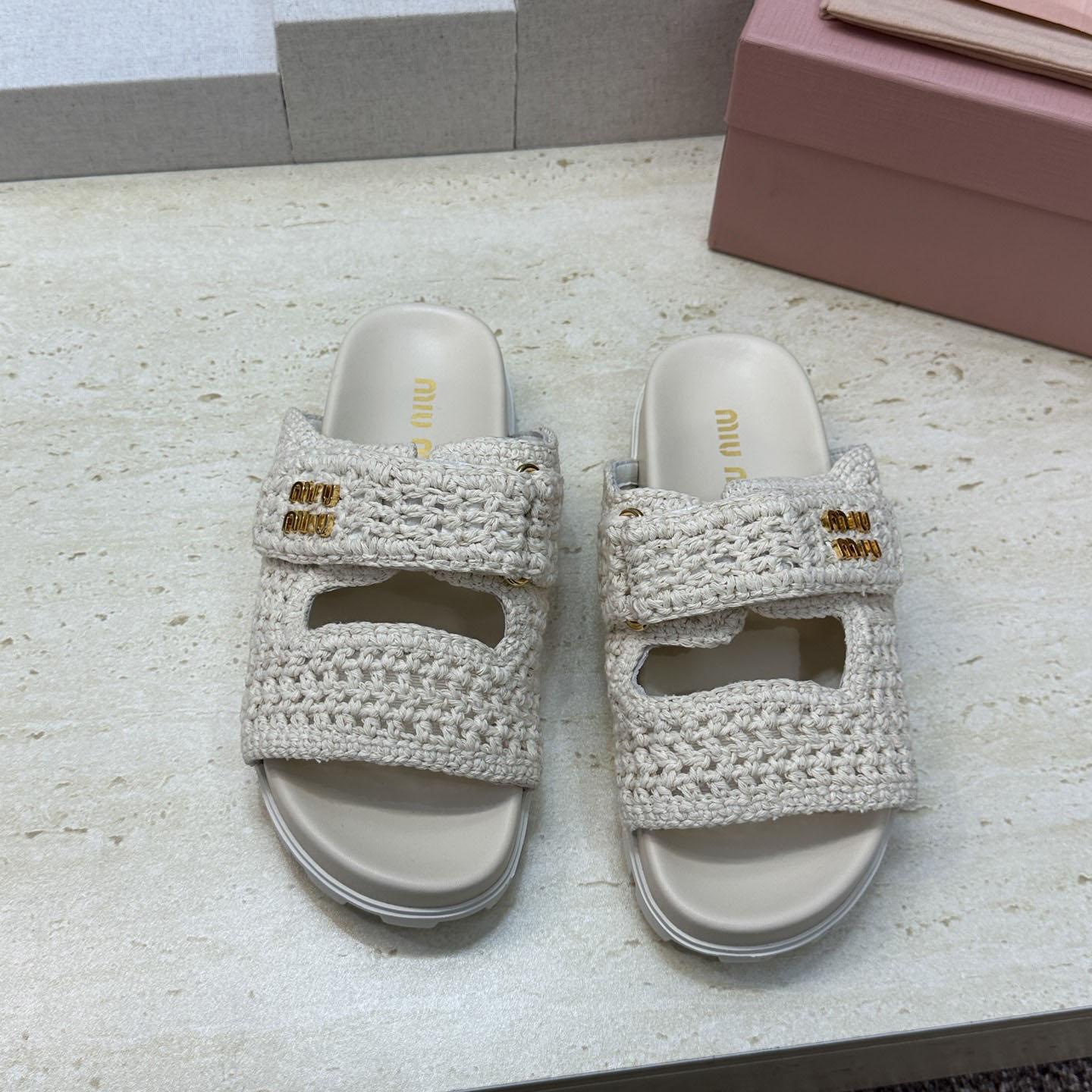 Miu Miu Crochet Sandals - DesignerGu