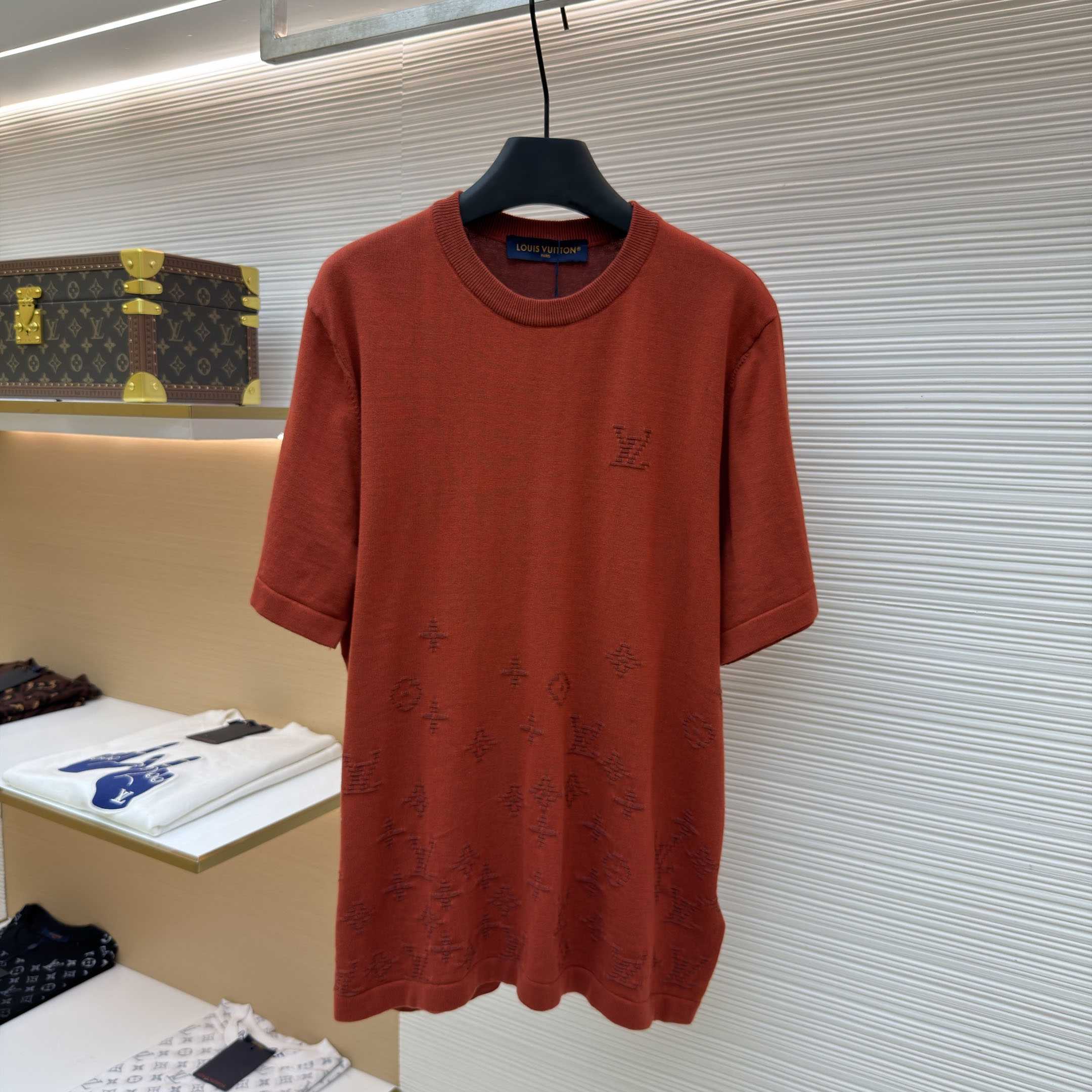 Louis Vuitton Jacquard Short-Sleeved Crewneck 1AKLXJ - DesignerGu