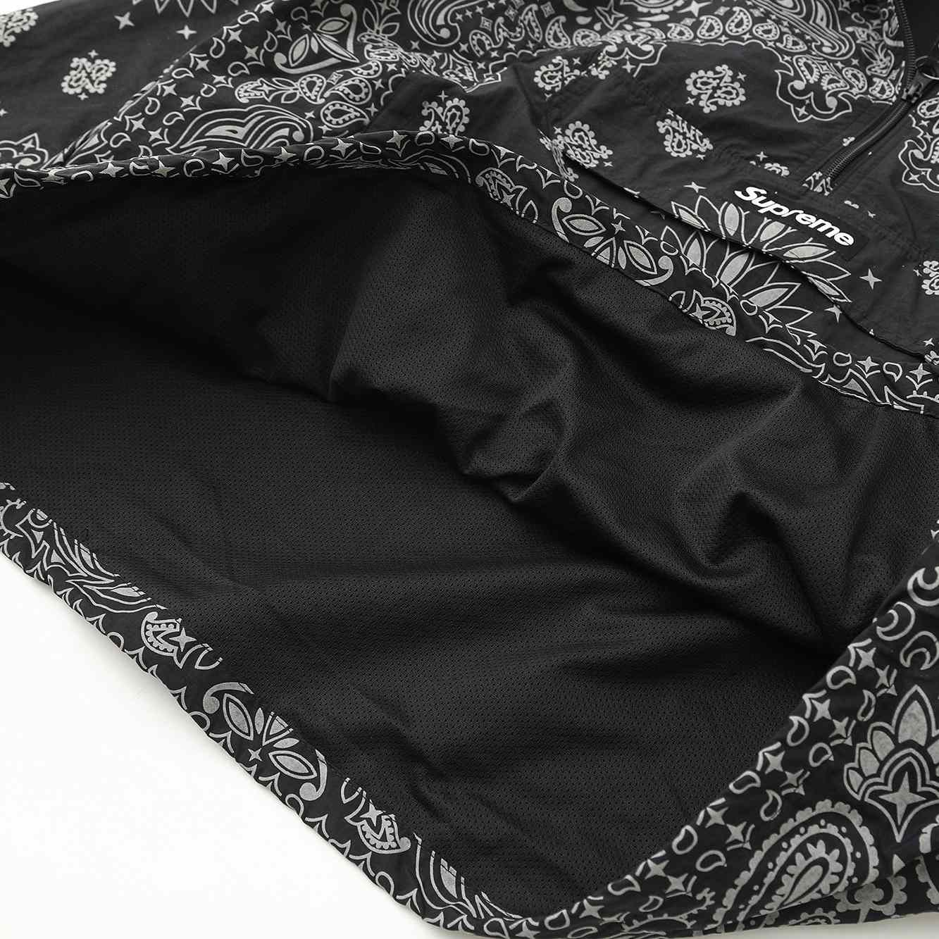 Supreme Reflective Bandana Anorak 'Black' - DesignerGu