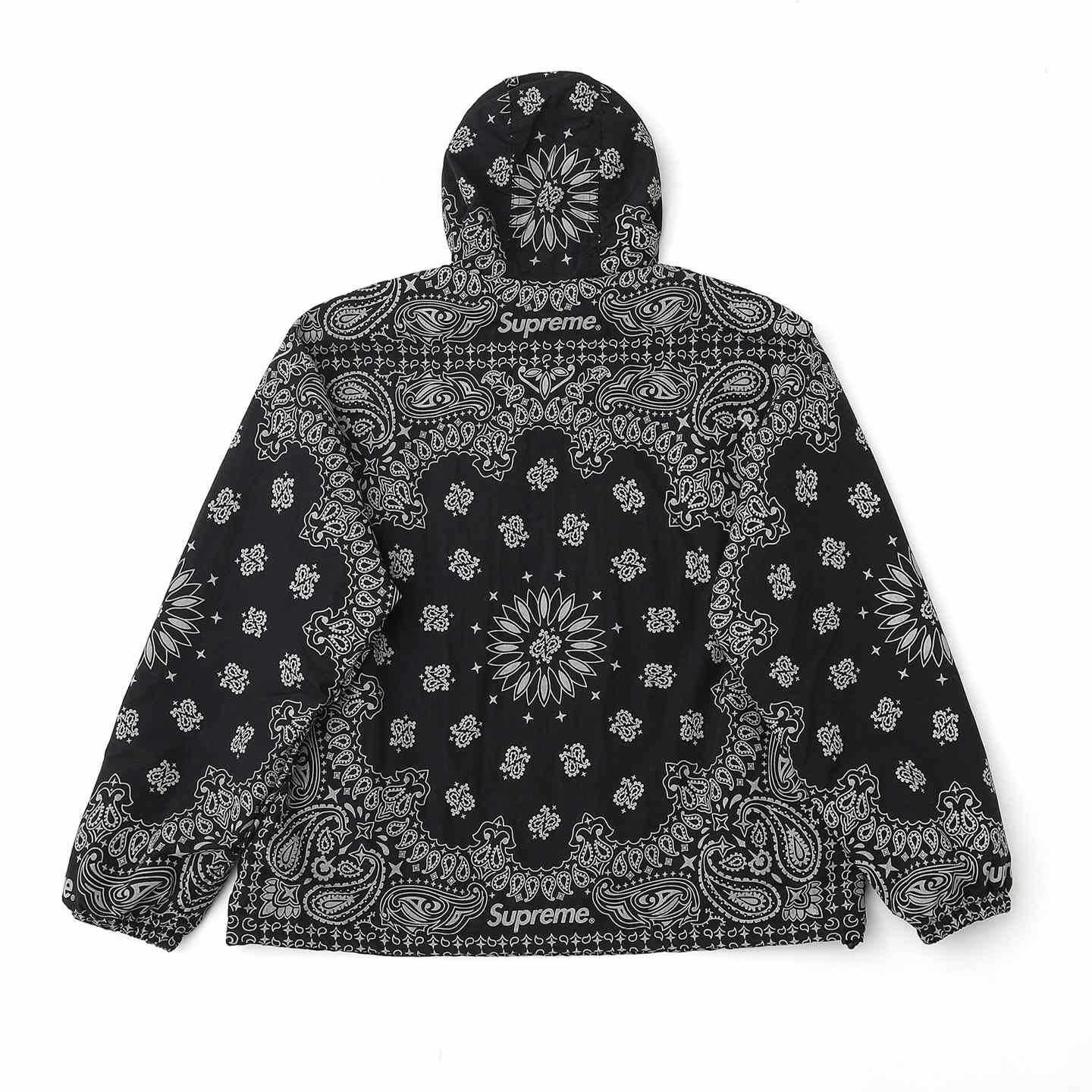 Supreme Reflective Bandana Anorak 'Black' - DesignerGu