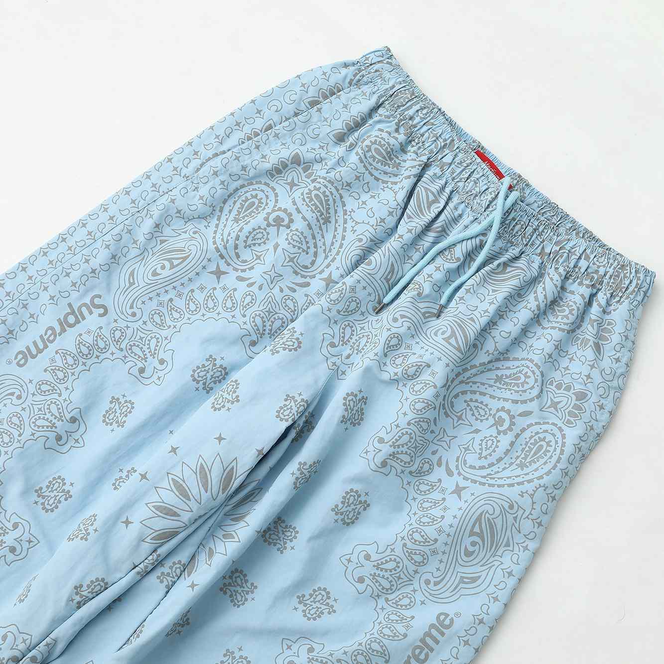 Supreme Reflective Bandana Track Pant 'Light Blue' - DesignerGu