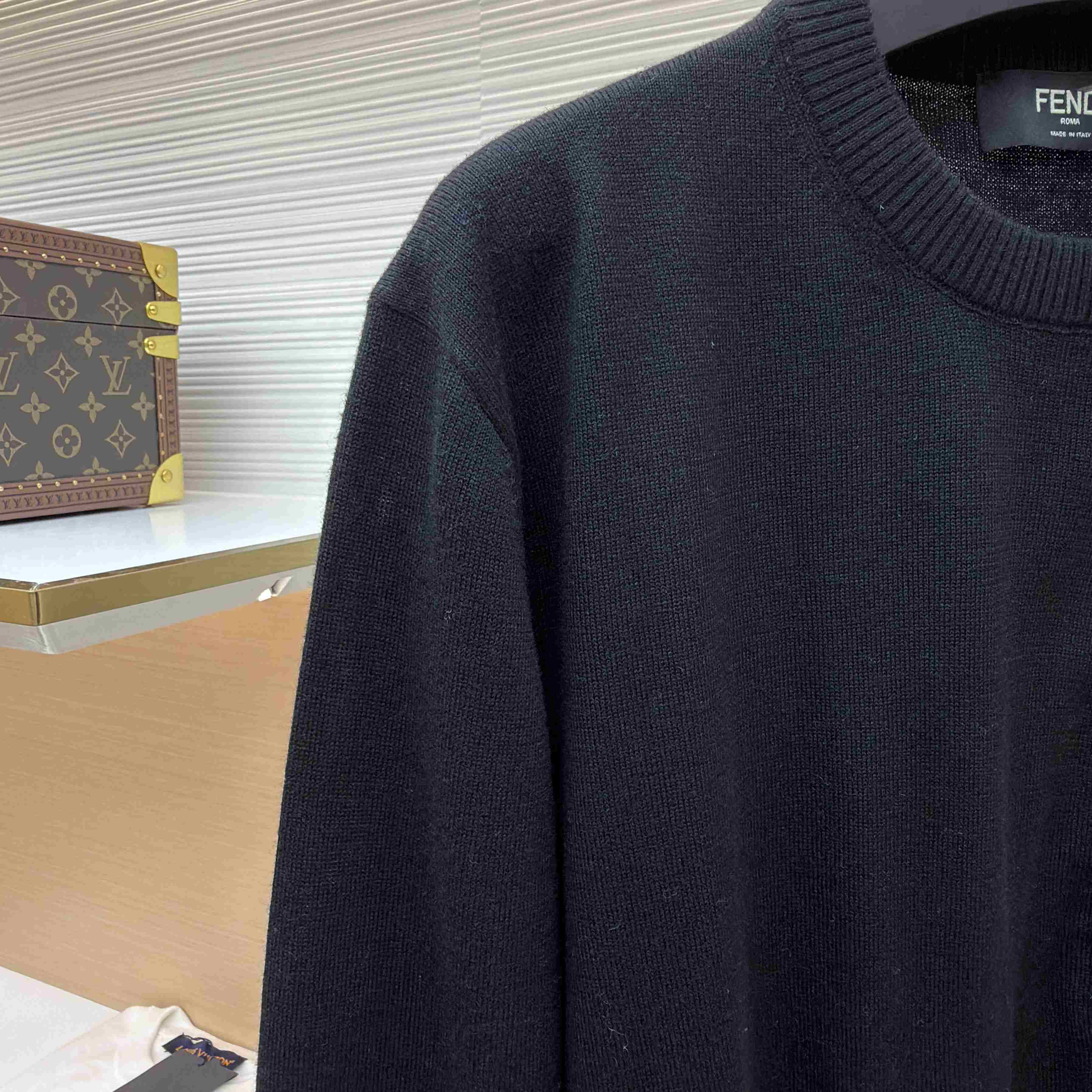 Fendi Logo-Patch Pocket Sweater - DesignerGu