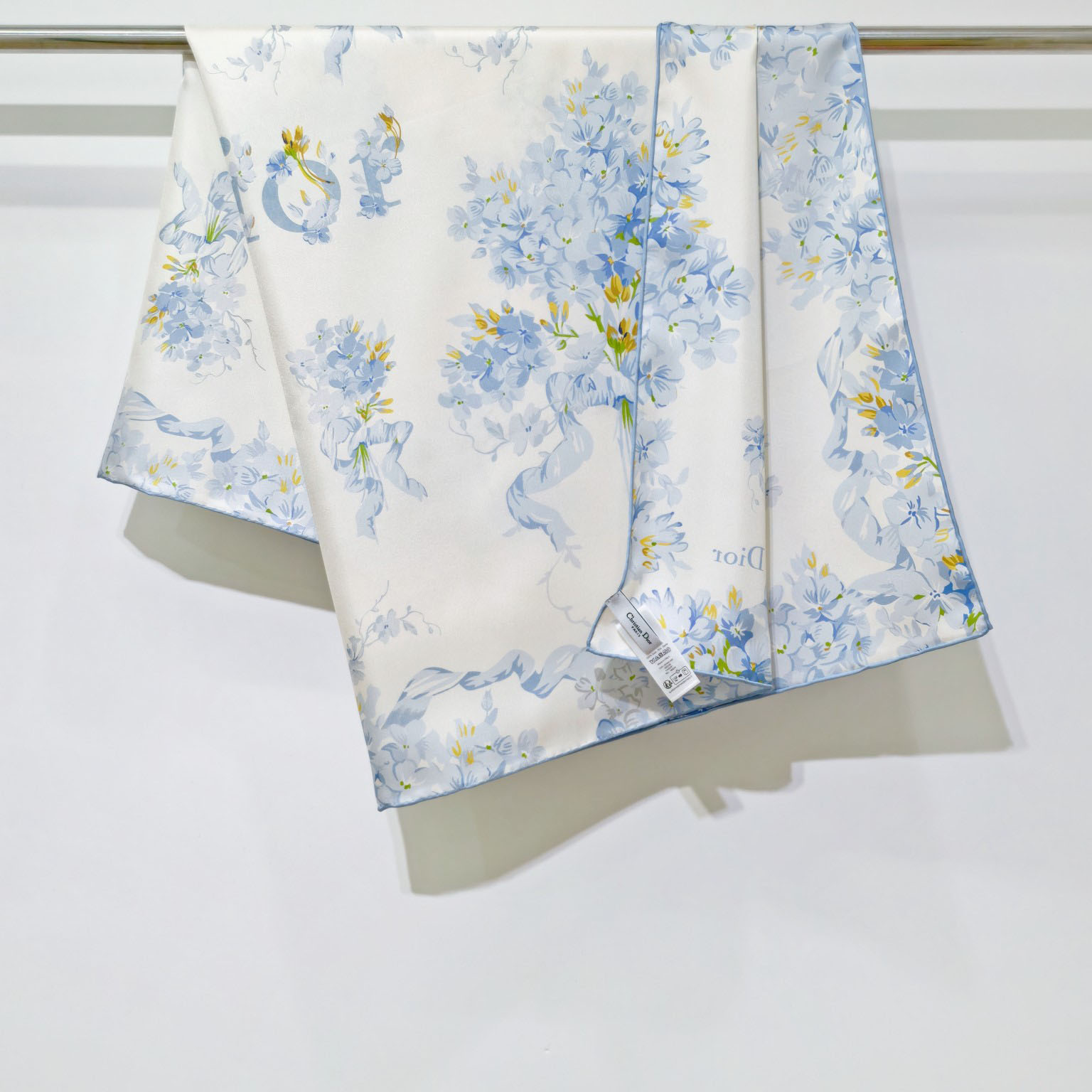 Dior Lilac Bouquet 90 Square Scarf - DesignerGu