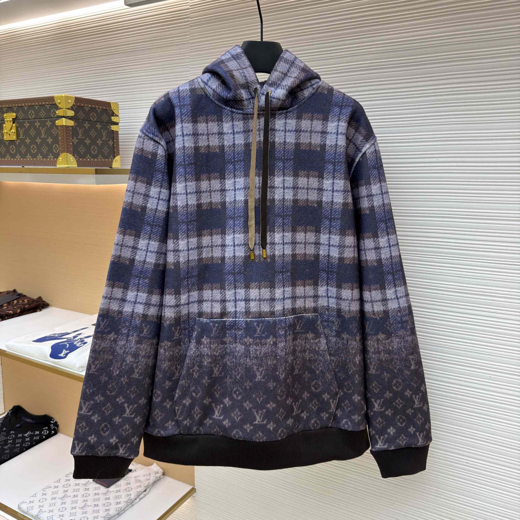 Louis Vuitton Monogram Faded Plaid Hoodie 1AJCAZ - DesignerGu