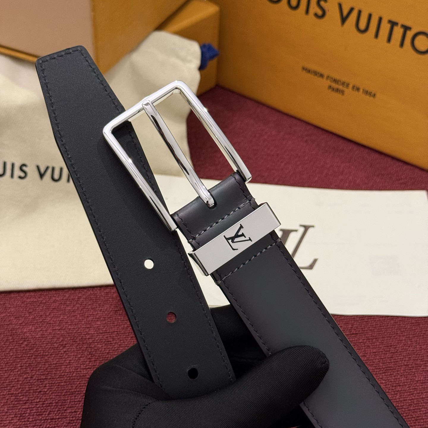 Louis Vuitton Pont Neuf Patinated 35mm Belt - DesignerGu