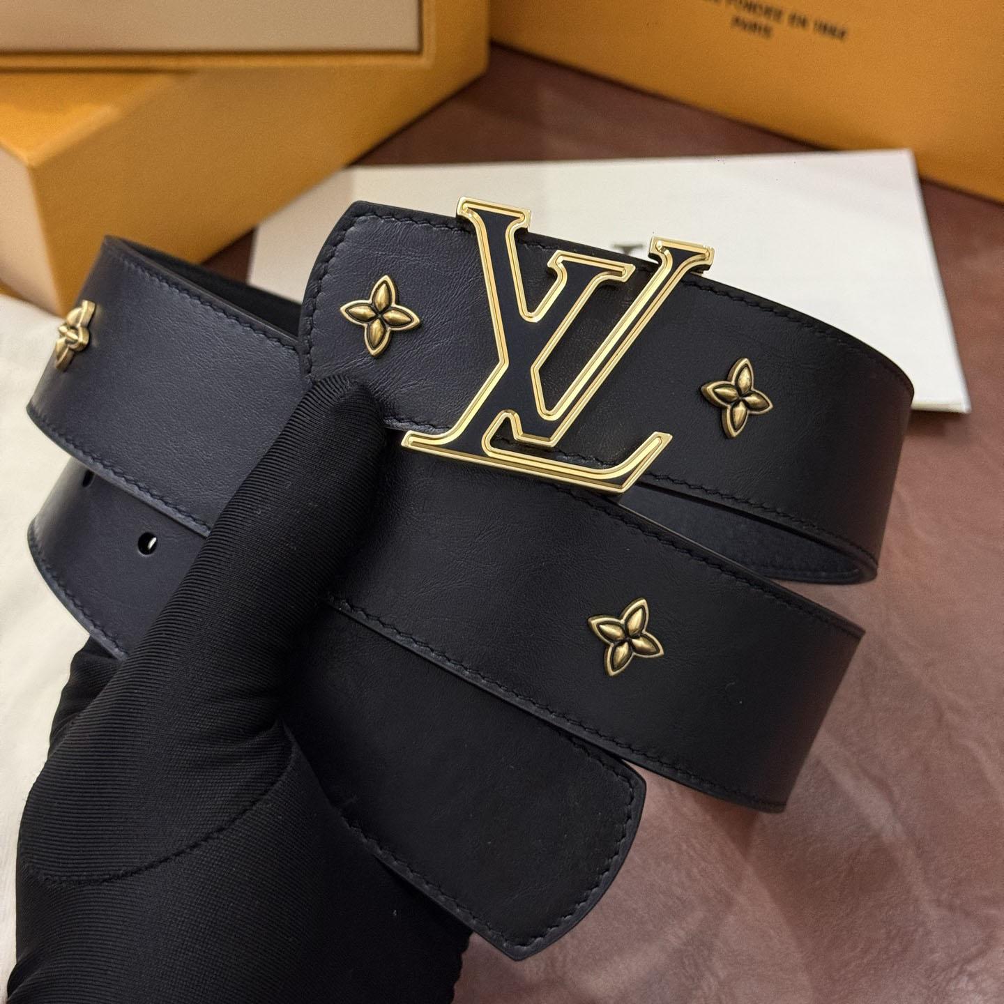 Louis Vuitton LV Dimension Drift Flower Studs 40mm Reversible Belt - DesignerGu