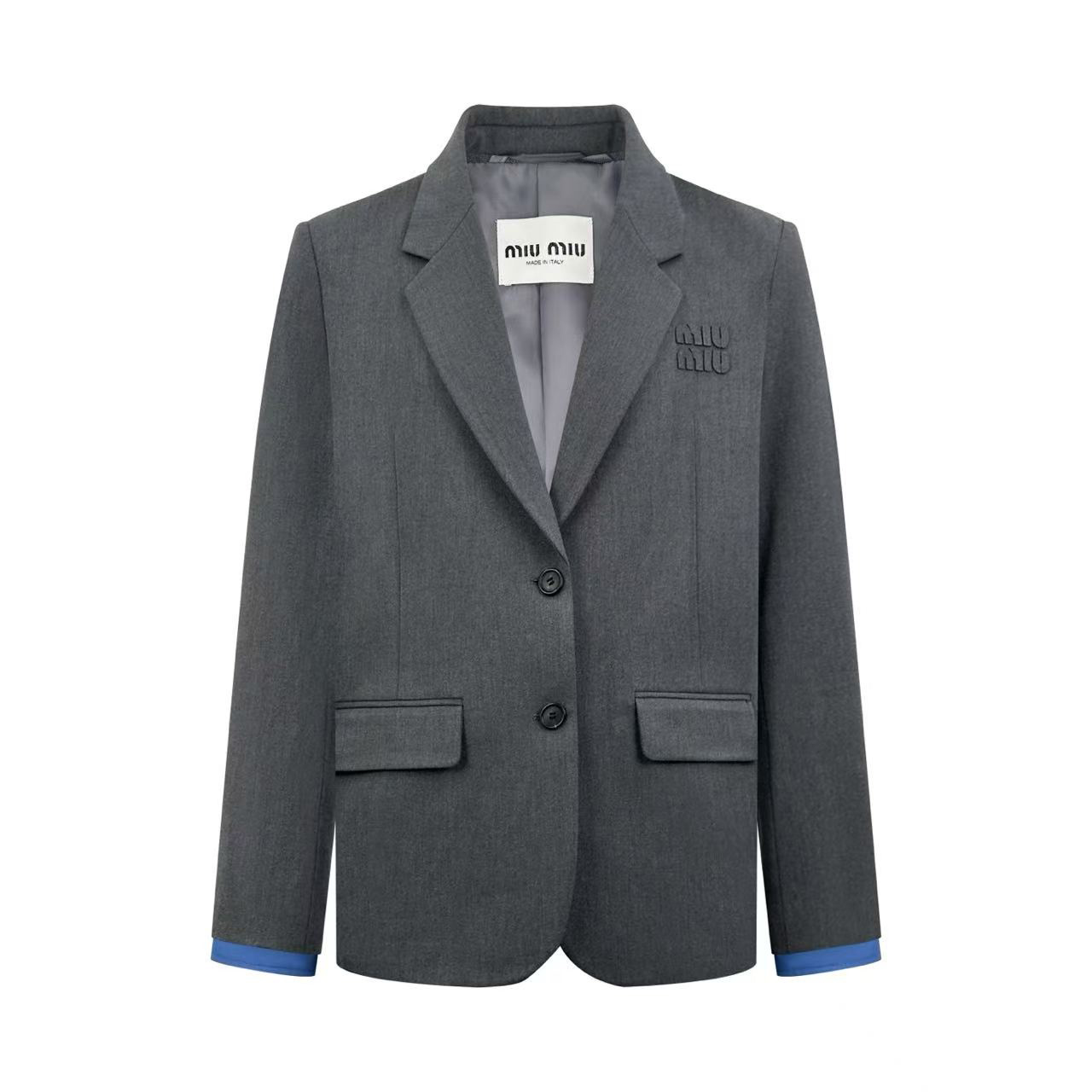 Miu Miu Single-Breasted Gabardine Jacket - DesignerGu