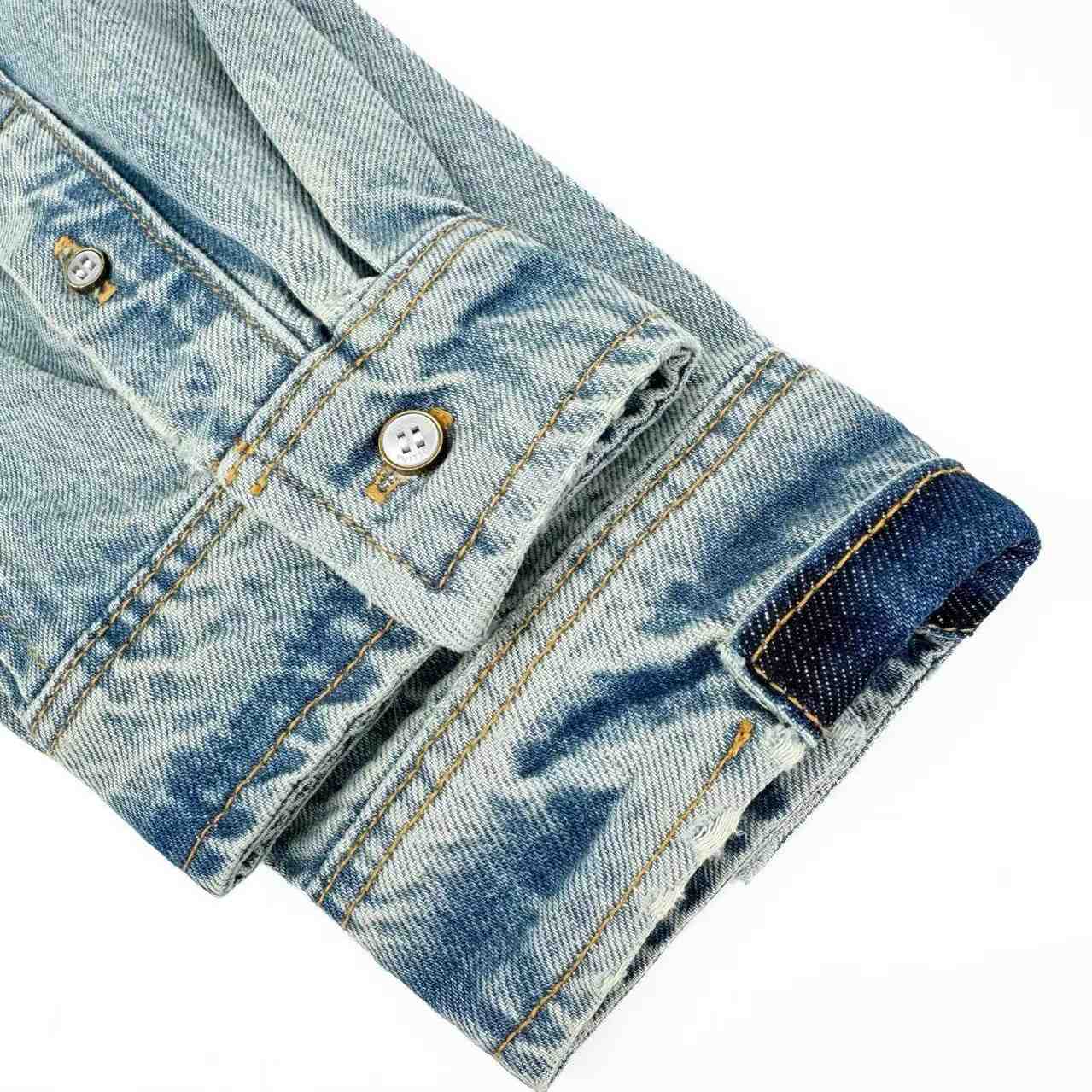 Louis Vuitton Signature Patchwork Denim Long-Sleeved Shirt 1AK7A8 - DesignerGu