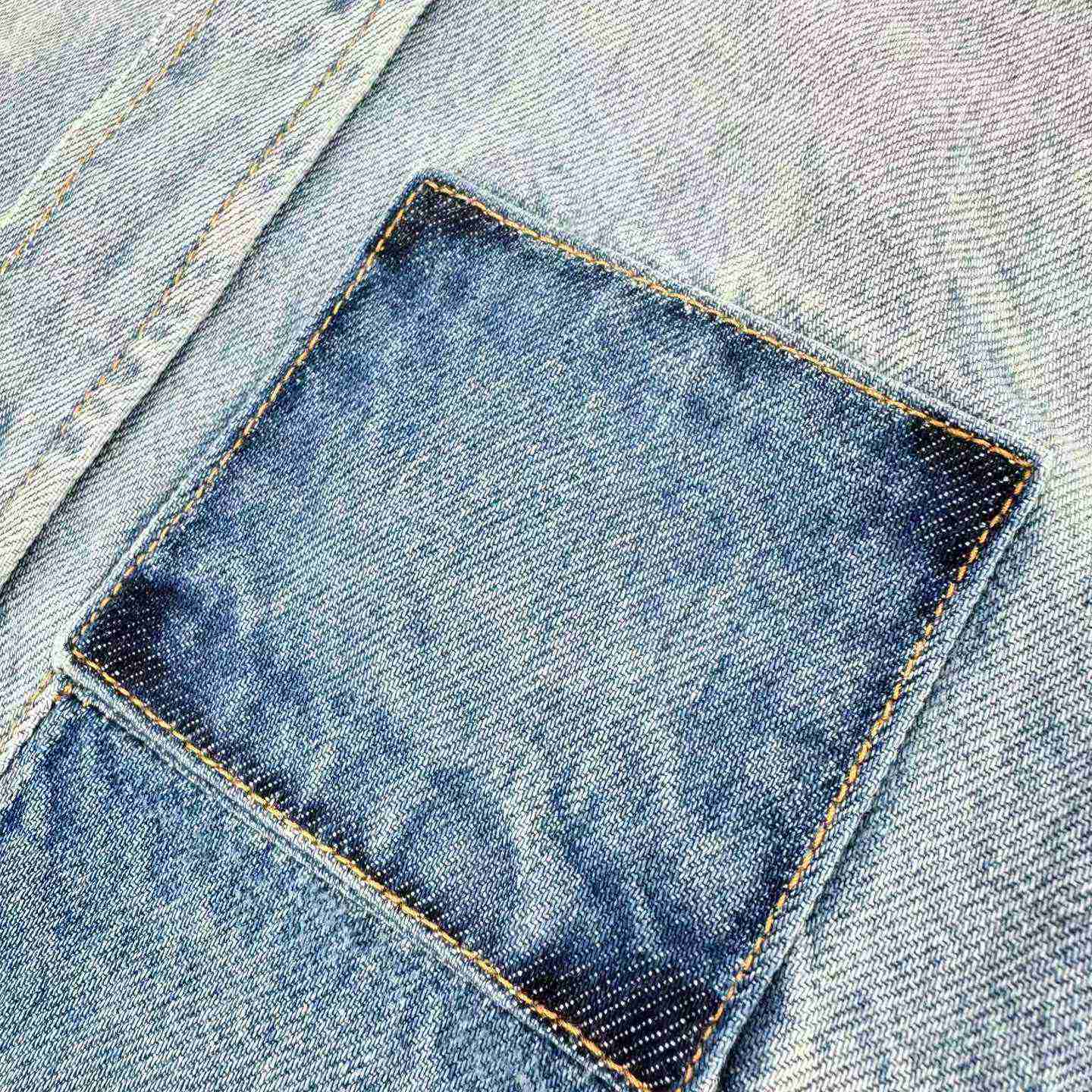 Louis Vuitton Signature Patchwork Denim Long-Sleeved Shirt 1AK7A8 - DesignerGu