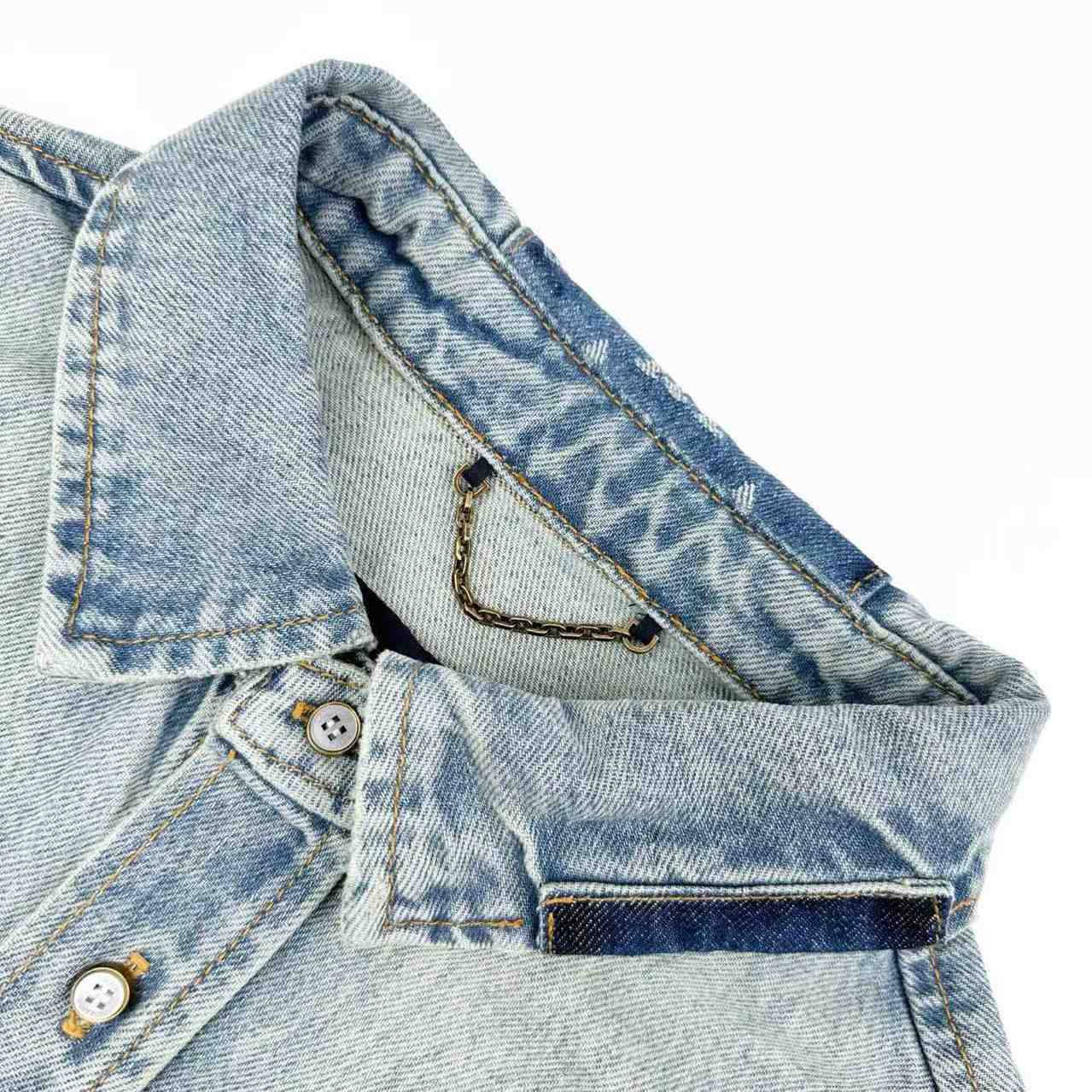 Louis Vuitton Signature Patchwork Denim Long-Sleeved Shirt 1AK7A8 - DesignerGu