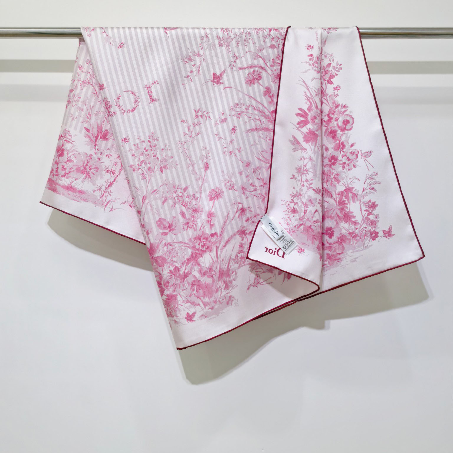 Dior Dioriviera Toile de Jouy Floral Garden 90 Square Scarf - DesignerGu