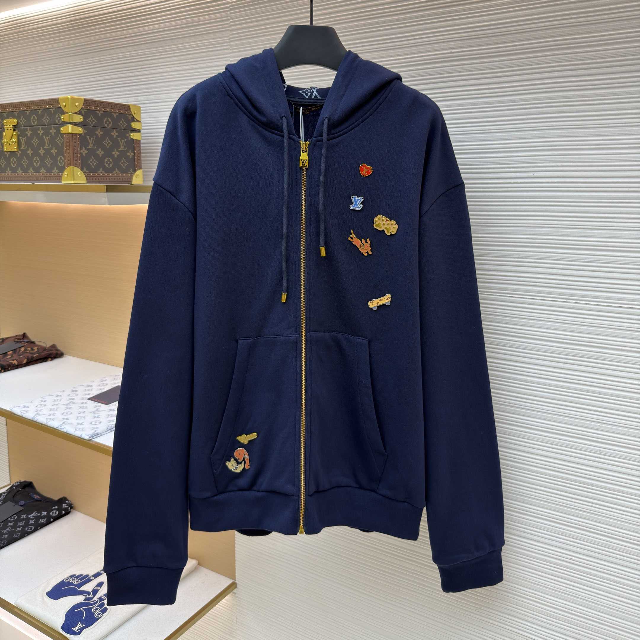 Louis Vuitton Chinese Valentine’s Day Zipped Hoodie - DesignerGu
