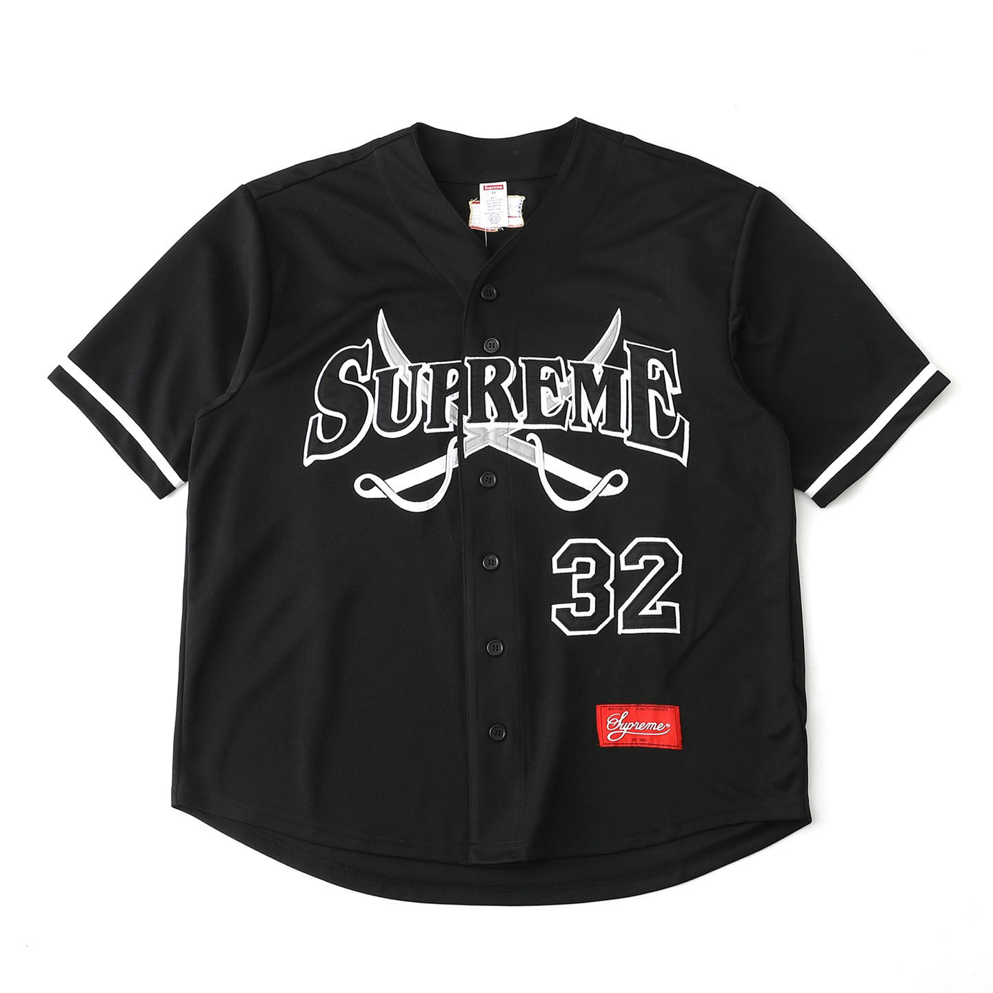 Supreme Swords Baseball Jersey 'Black' - DesignerGu
