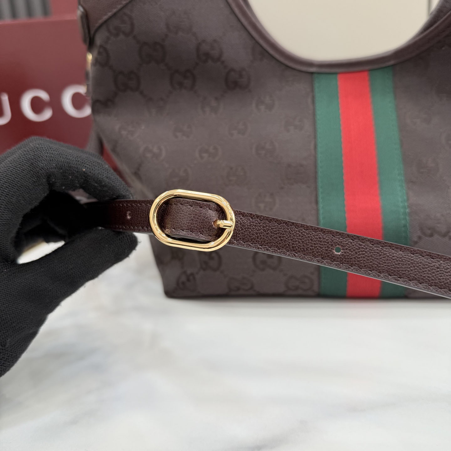 Gucci Giglio Small Tote Bag 860845 - DesignerGu