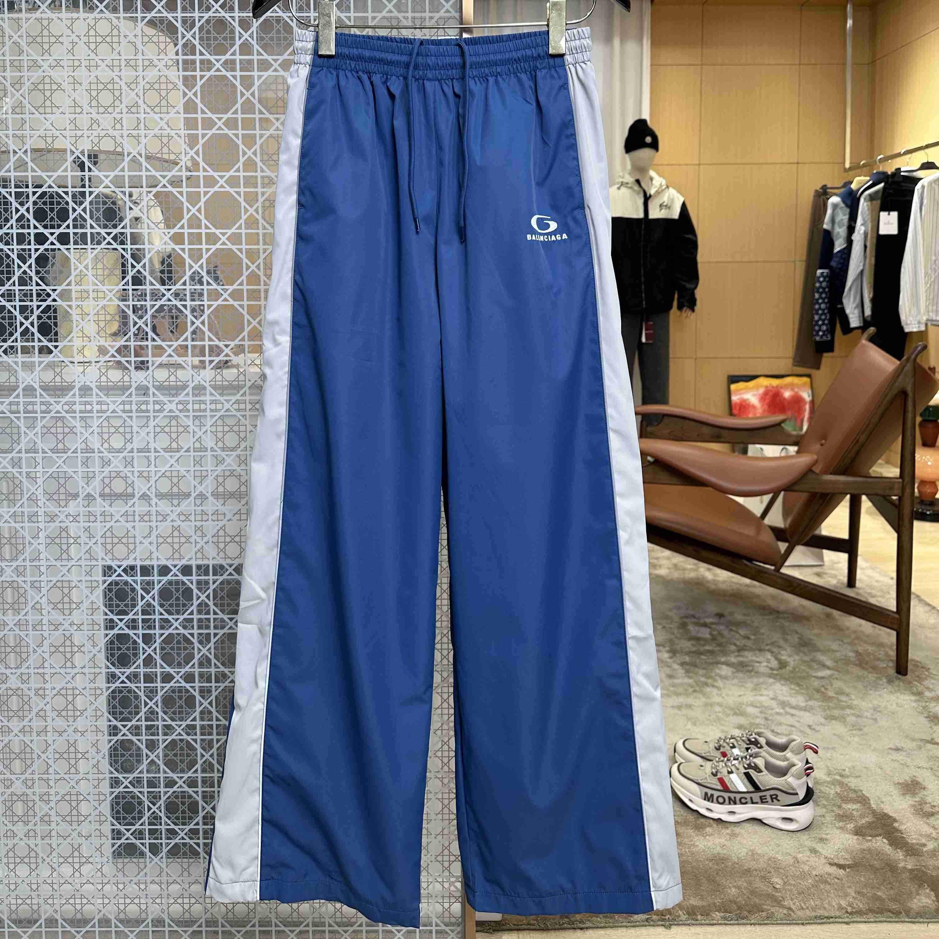 Balenciaga Tracksuit Pants In Marine Blue - DesignerGu
