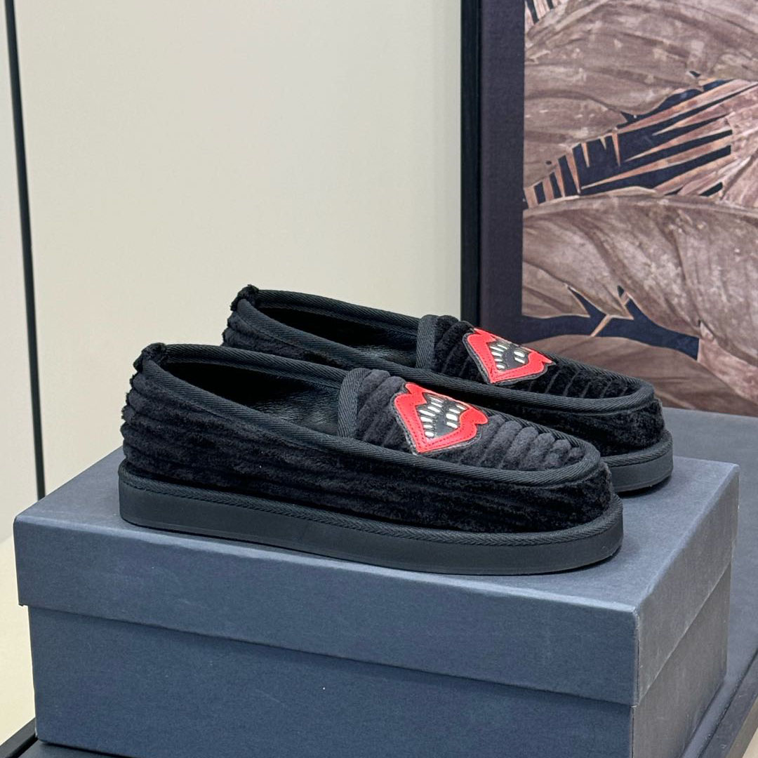 Chrome Hearts Matty Boy Chomper Patch Heavy Cord Loafers - DesignerGu