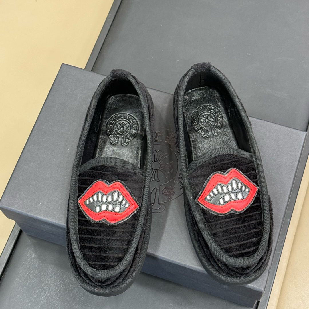 Chrome Hearts Matty Boy Chomper Patch Heavy Cord Loafers - DesignerGu
