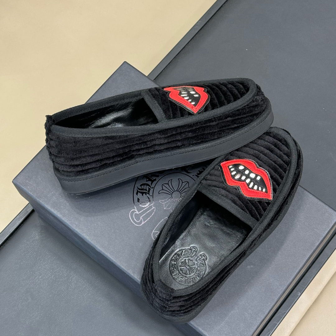 Chrome Hearts Matty Boy Chomper Patch Heavy Cord Loafers - DesignerGu
