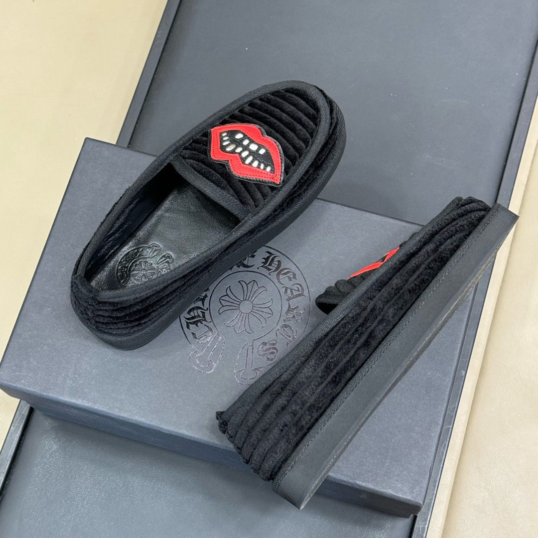 Chrome Hearts Matty Boy Chomper Patch Heavy Cord Loafers - DesignerGu