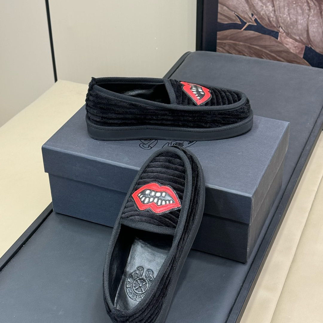 Chrome Hearts Matty Boy Chomper Patch Heavy Cord Loafers - DesignerGu