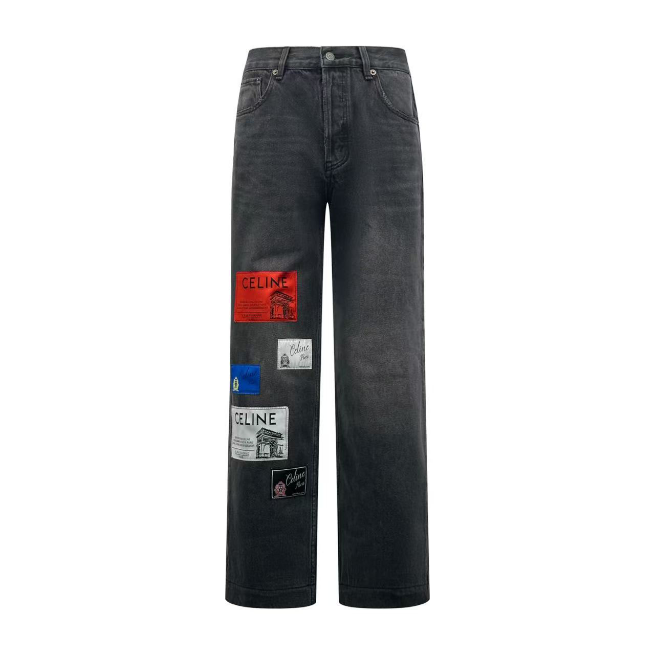 CELINE Boyfriend Jeans 'Max Black Wash' - DesignerGu