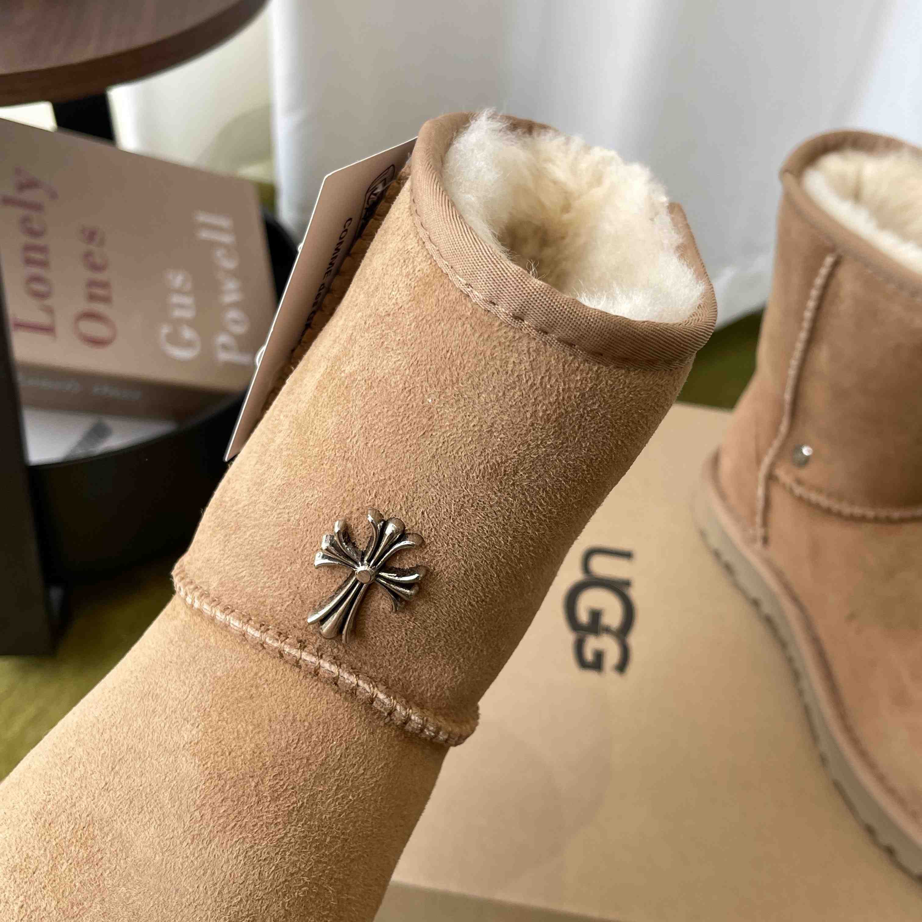 Chrome Hearts Cross Embellished Ugg Boots - DesignerGu
