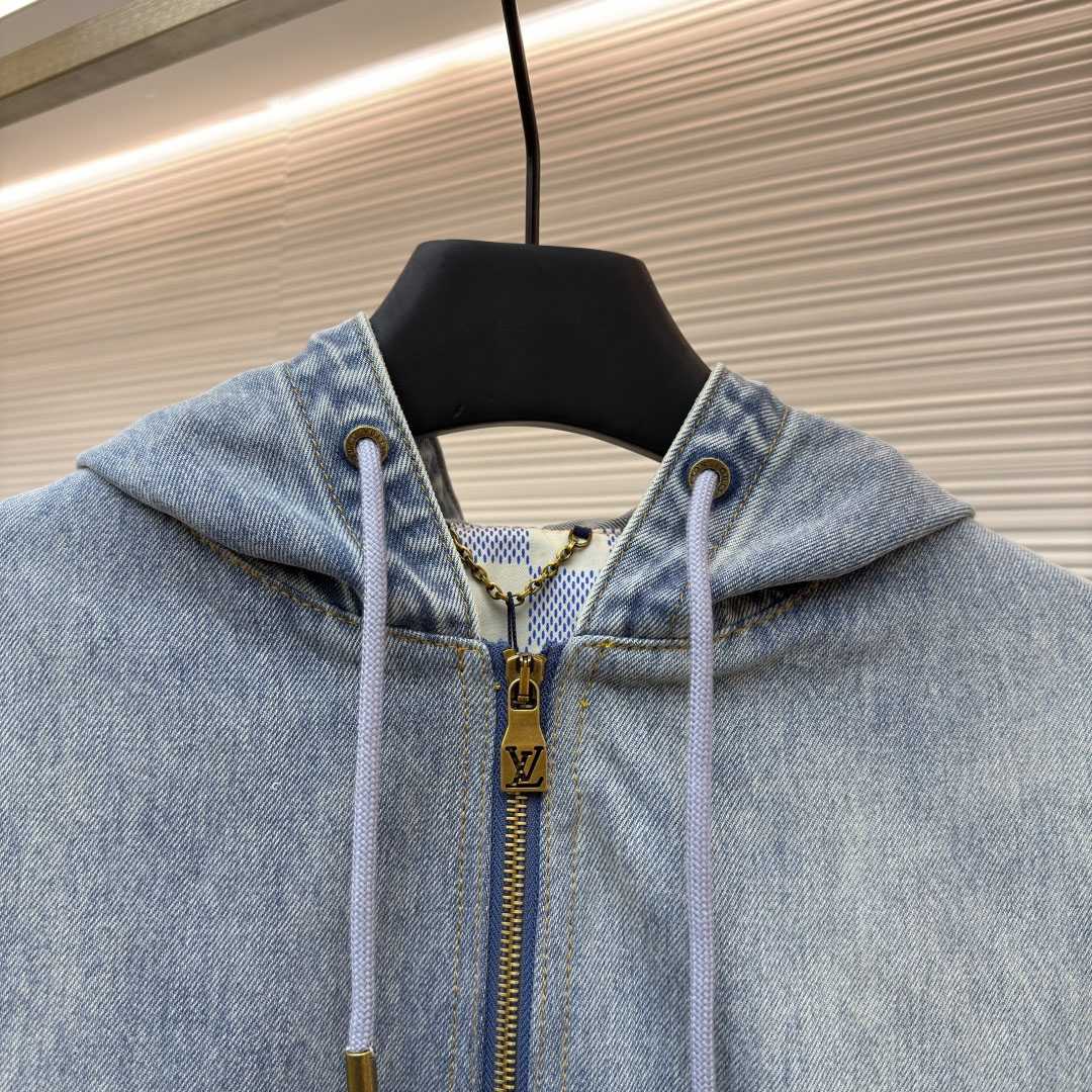 Louis Vuitton Hooded Workwear Denim Blouson 1AJBAR - DesignerGu