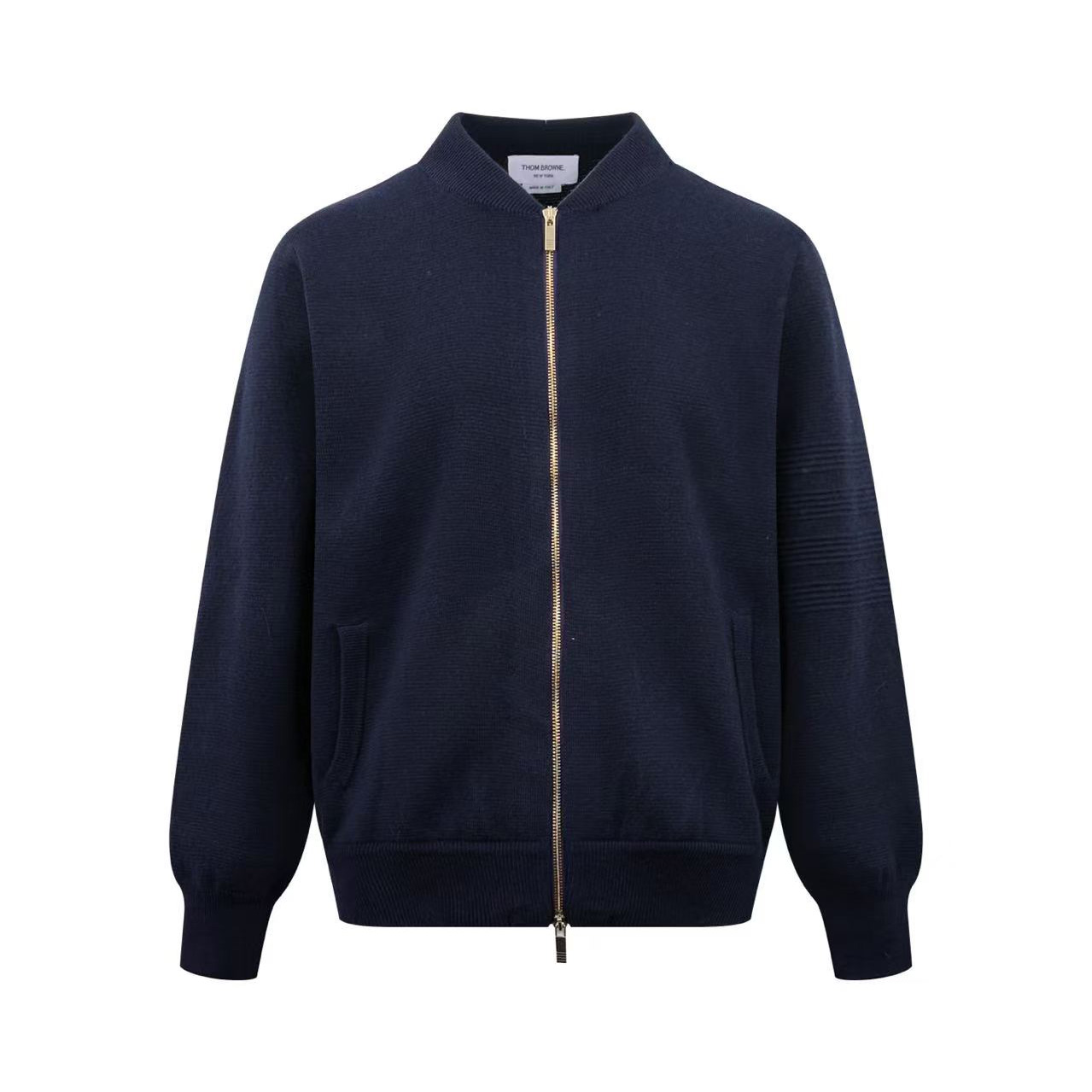 Thom Browne Ottoman Milano Stitch 4-Bar Bomber Jacket - DesignerGu