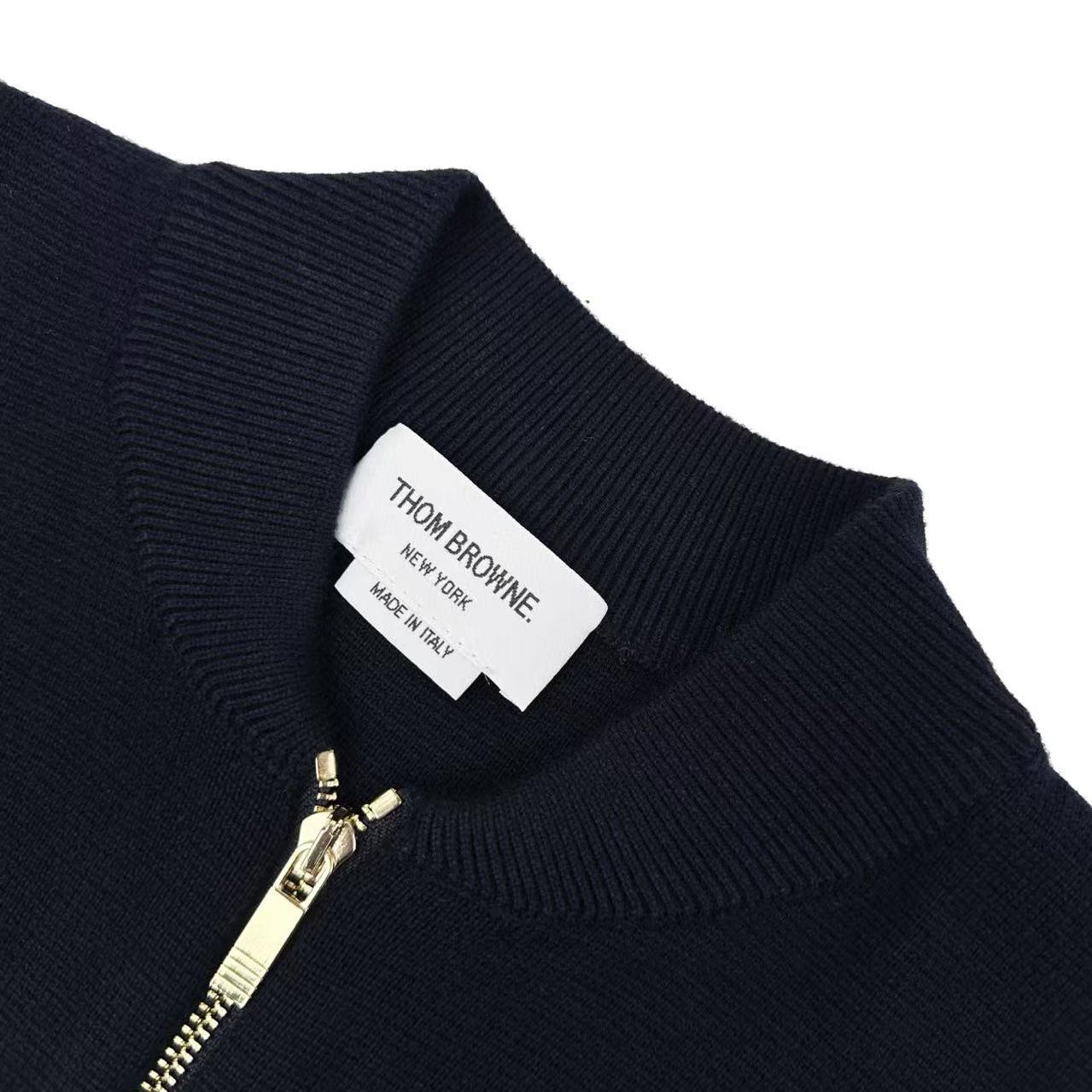Thom Browne Ottoman Milano Stitch 4-Bar Bomber Jacket - DesignerGu