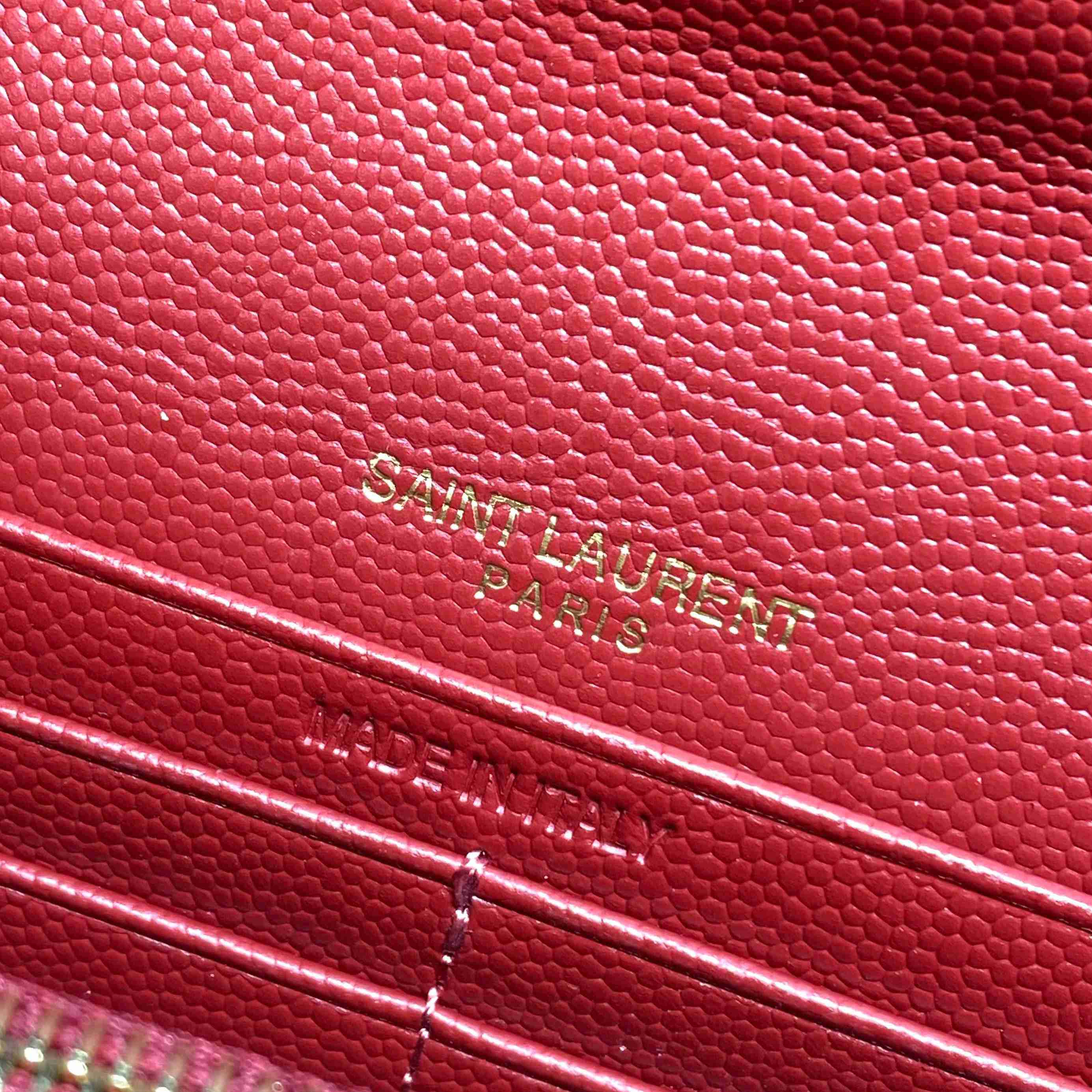 Saint Laurent Cassandre YSL Monogram Large Flap Wallet In Grained Leather - DesignerGu