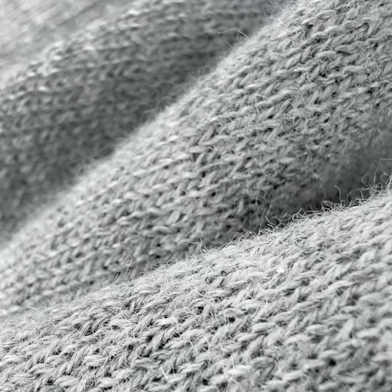 AMI Paris Grey Wool Shirt Collar Ami De Coeur Cardigan - DesignerGu