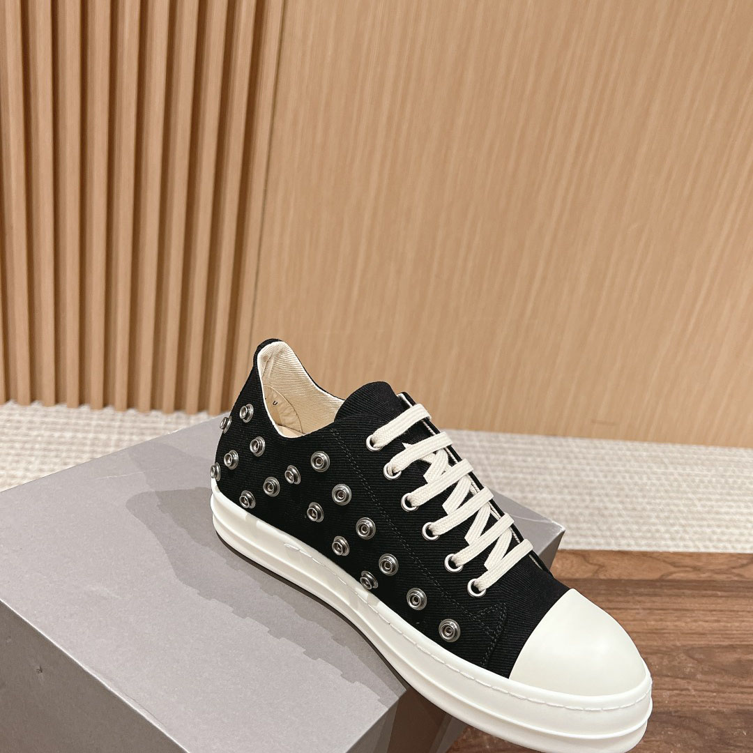 Rick Owens DRKSHDW Luxor Low 'Male Snaps - Black' - DesignerGu