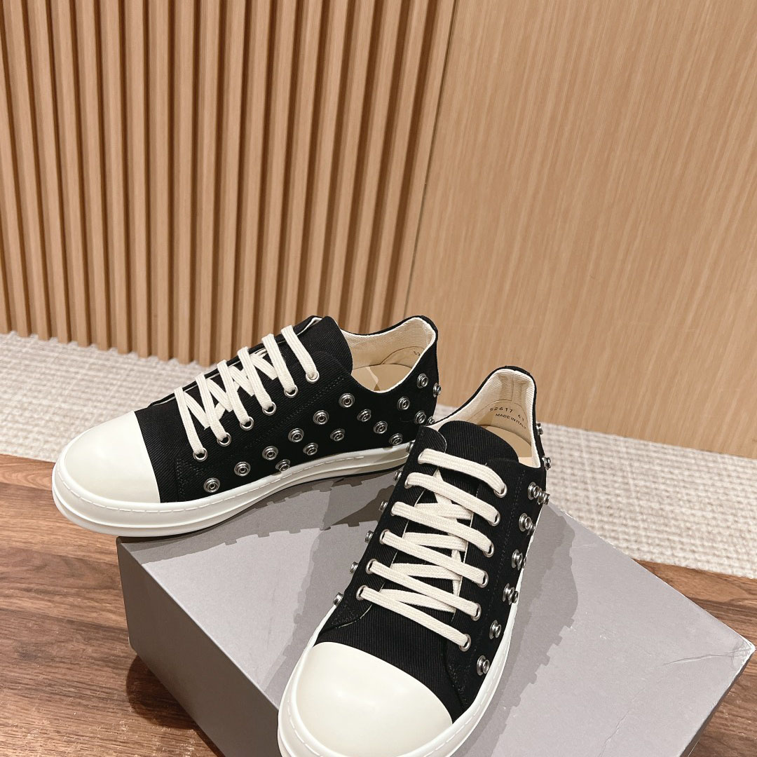 Rick Owens DRKSHDW Luxor Low 'Male Snaps - Black' - DesignerGu