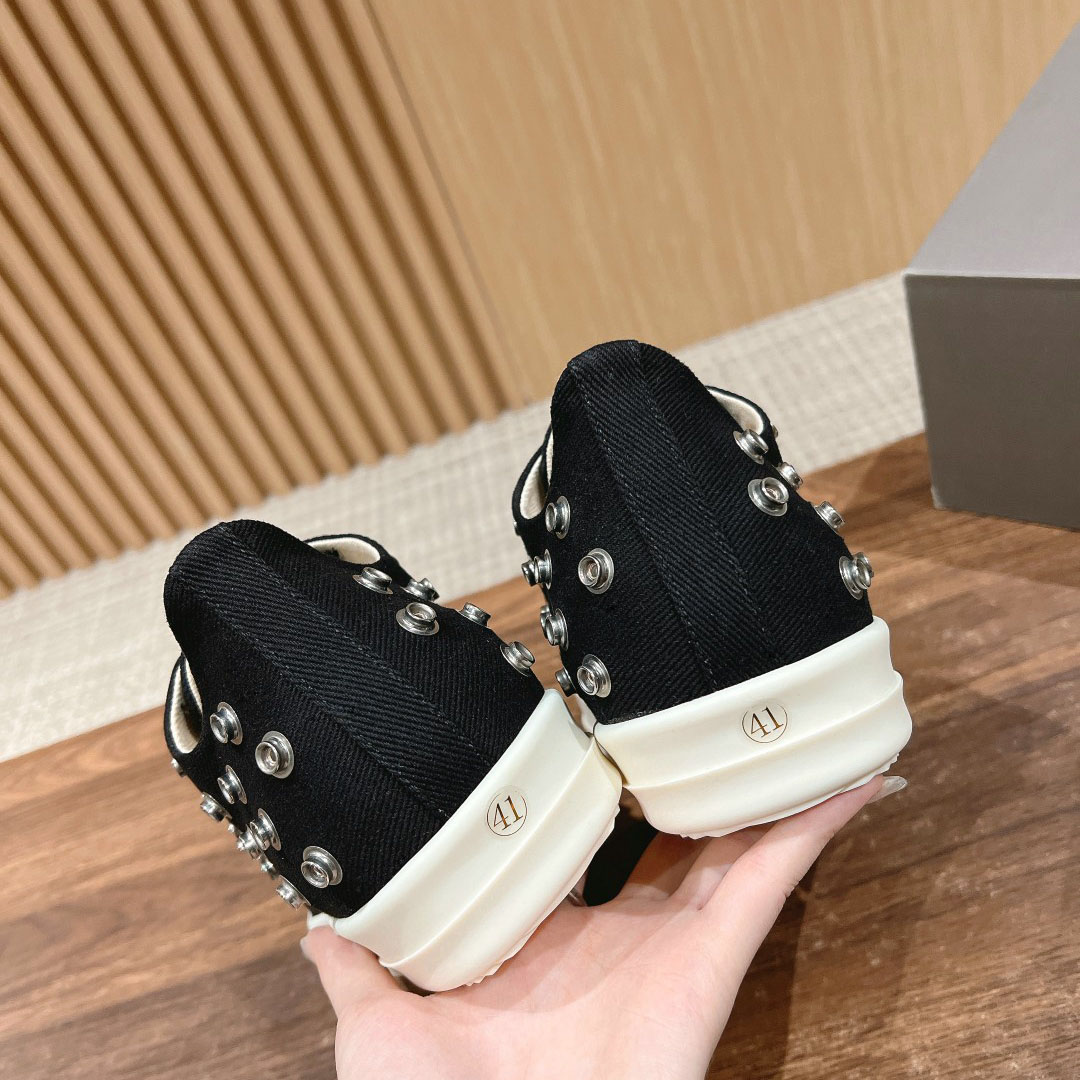 Rick Owens DRKSHDW Luxor Low 'Male Snaps - Black' - DesignerGu