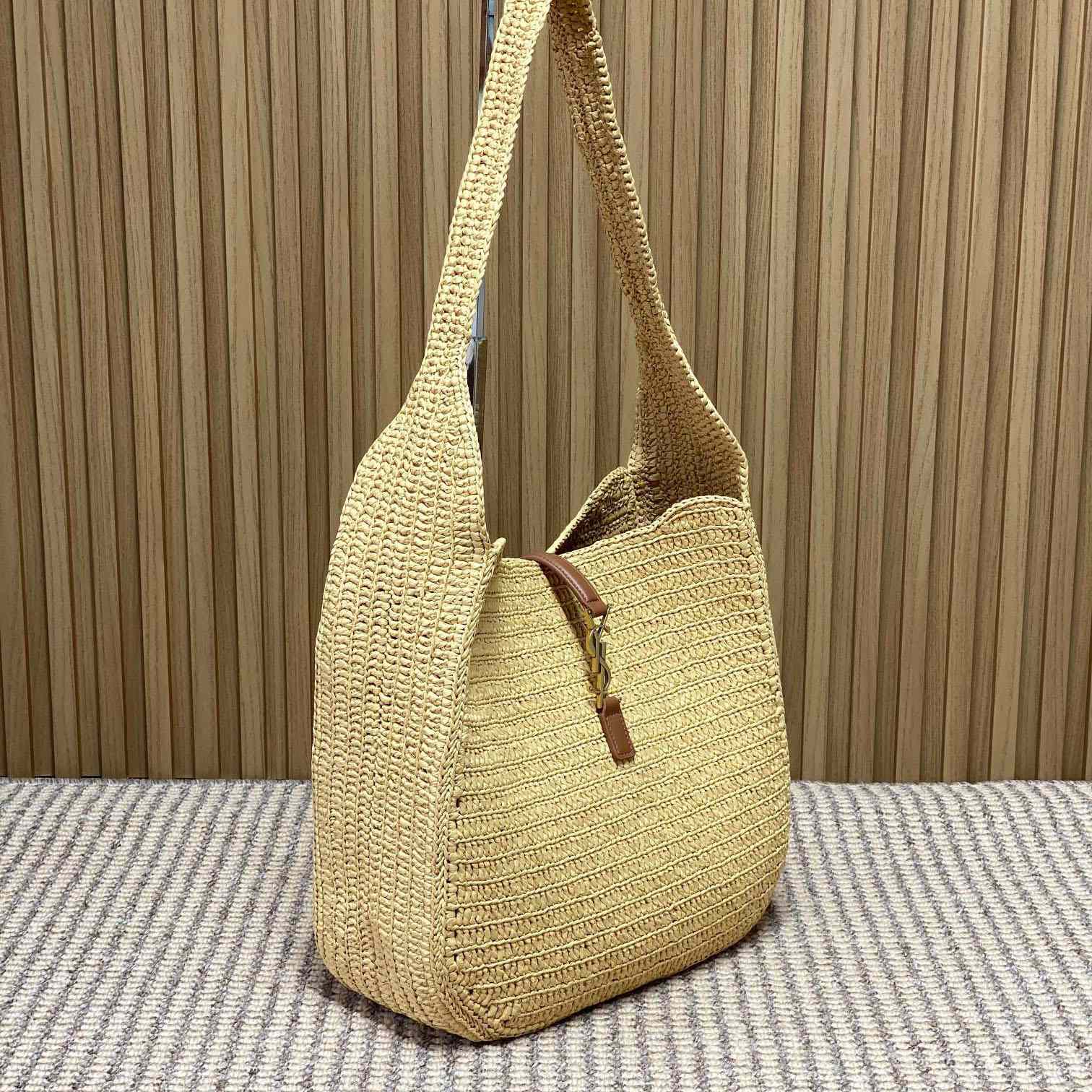 Saint Laurent LE 5 À 7 Supple Large In Raffia - DesignerGu