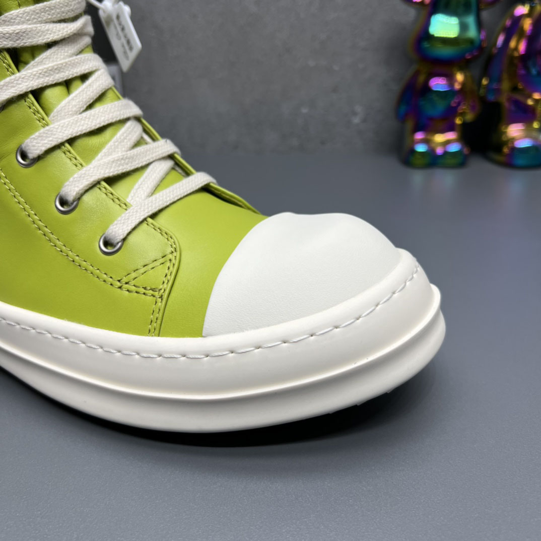 Rick Owens Green High Sneakers - DesignerGu