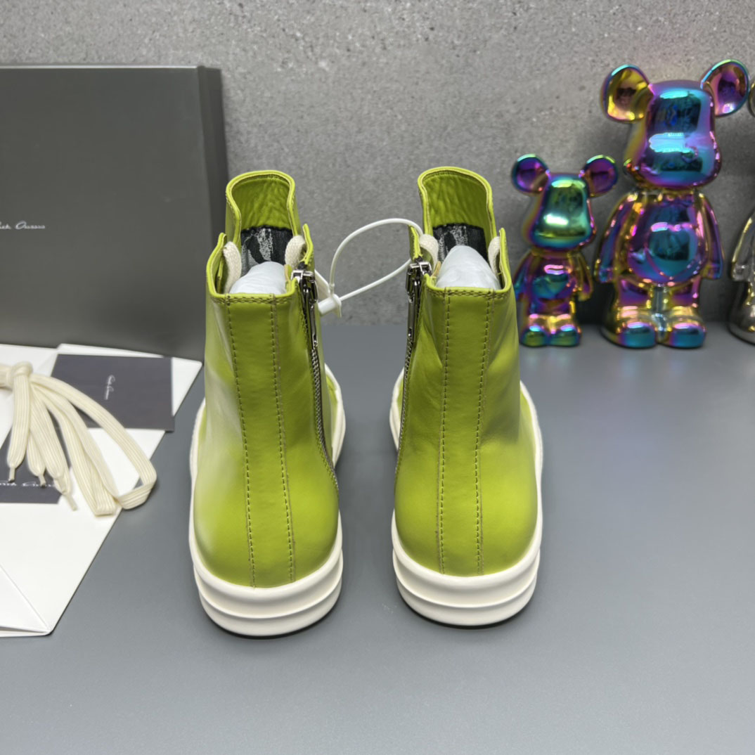 Rick Owens Green High Sneakers - DesignerGu