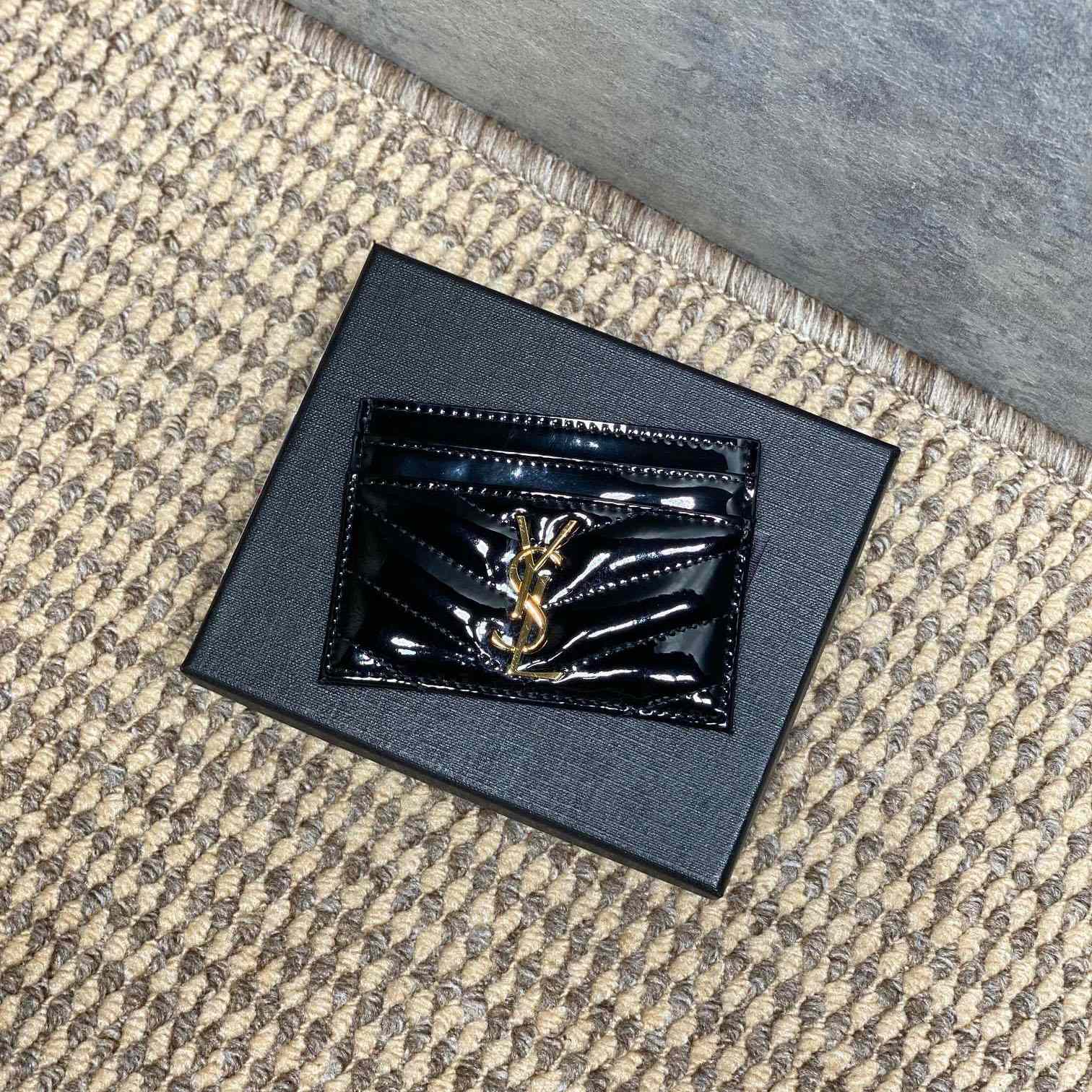 Saint Laurent Cassandre Card Case In Patent Leather - DesignerGu