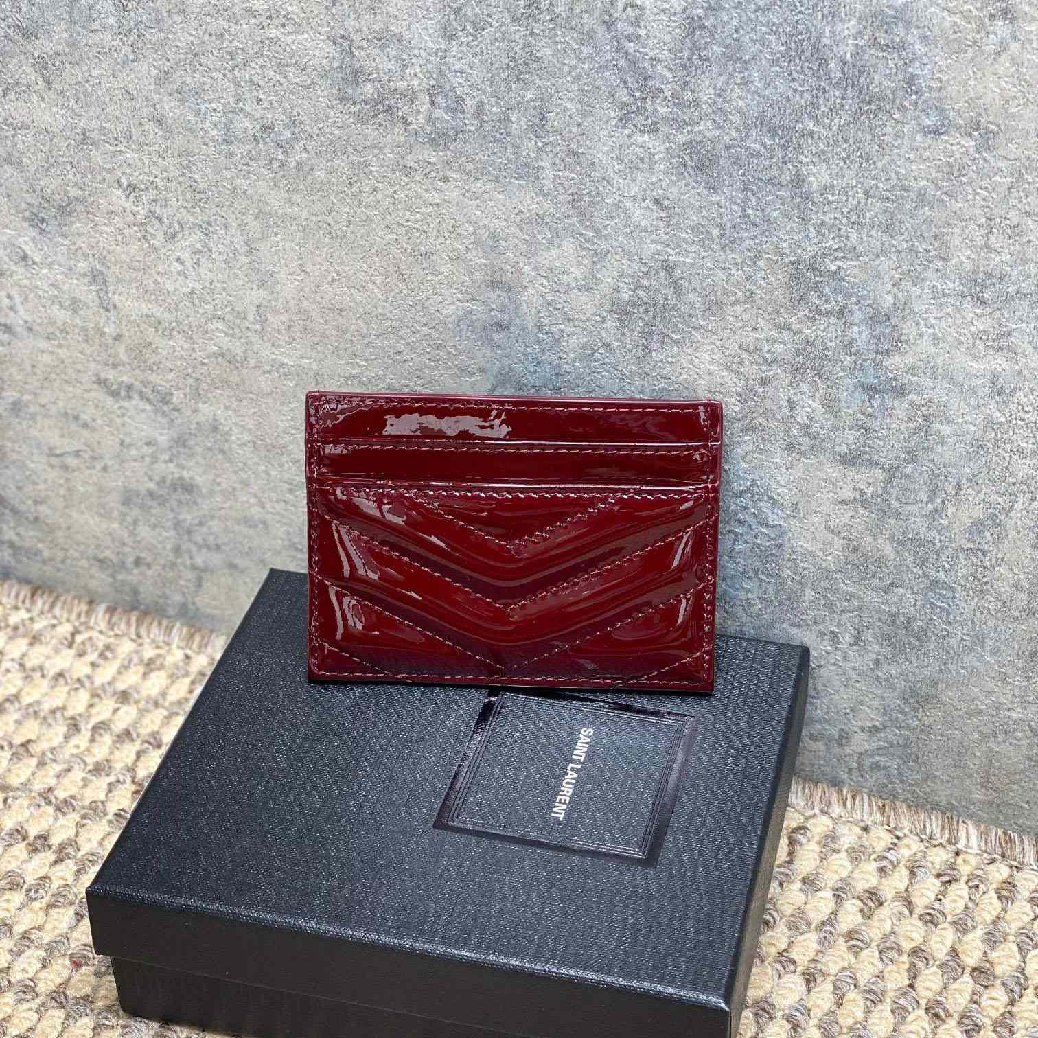 Saint Laurent Cassandre Card Case In Patent Leather - DesignerGu