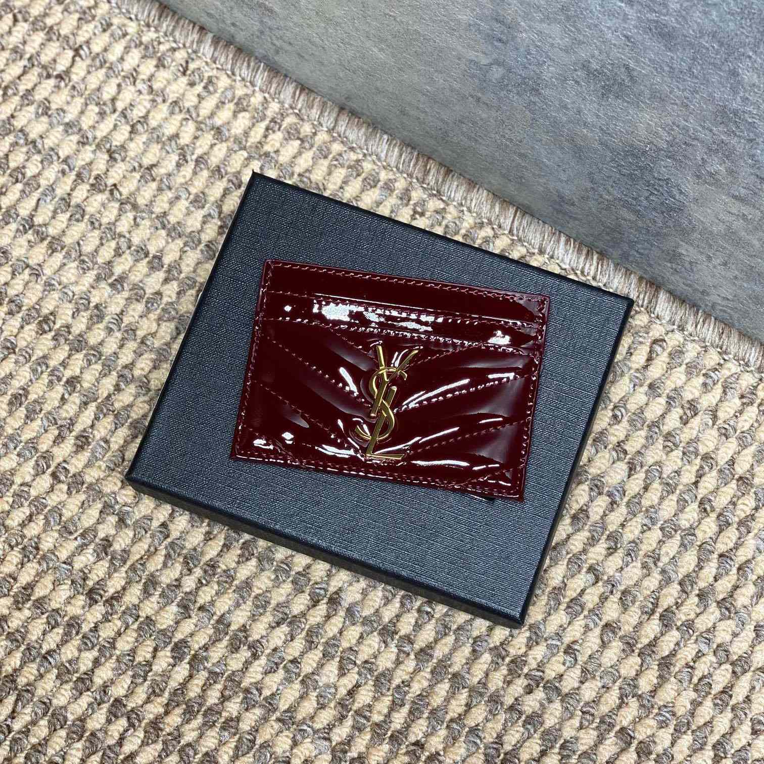 Saint Laurent Cassandre Card Case In Patent Leather - DesignerGu