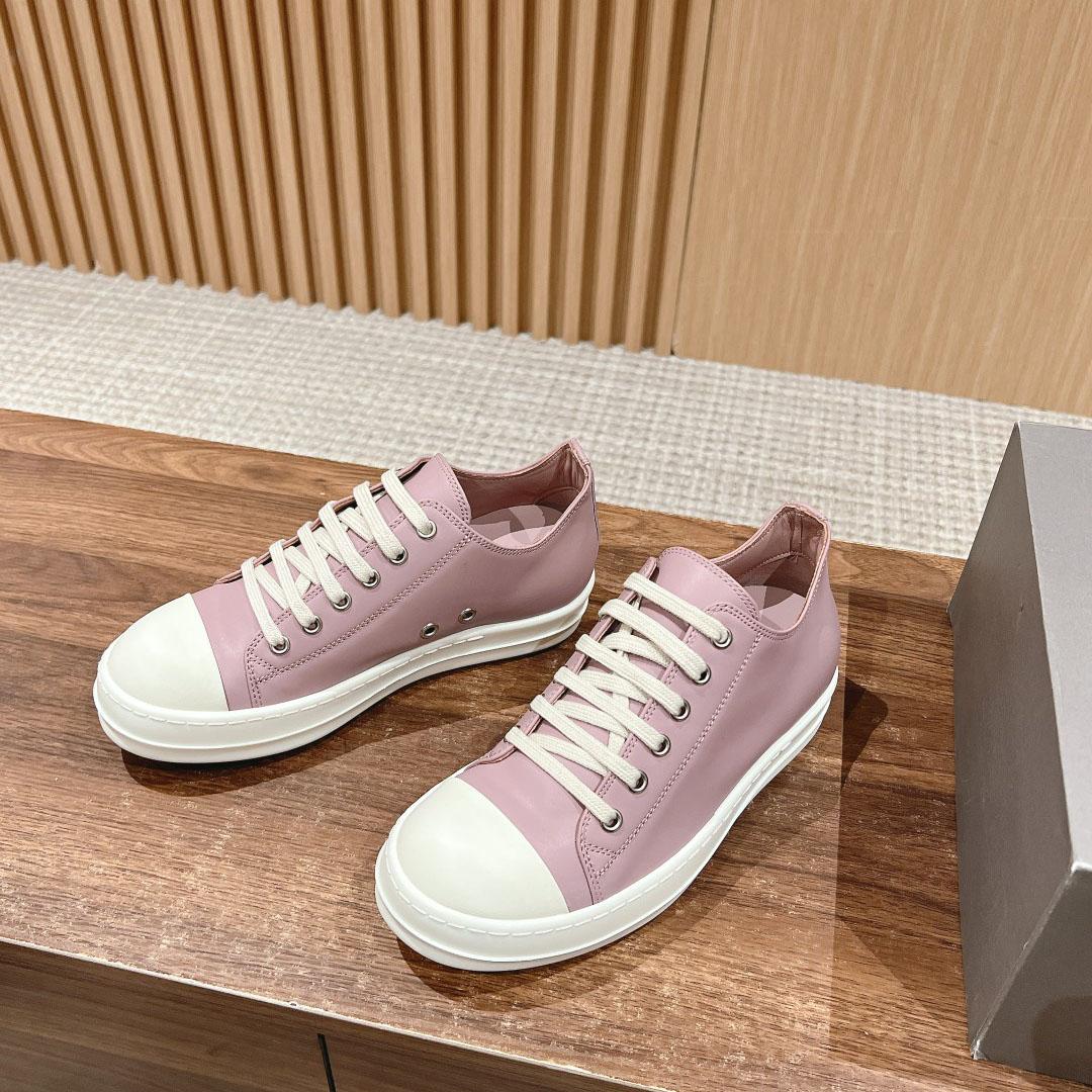 Rick Owens Pink Low Sneakers - DesignerGu