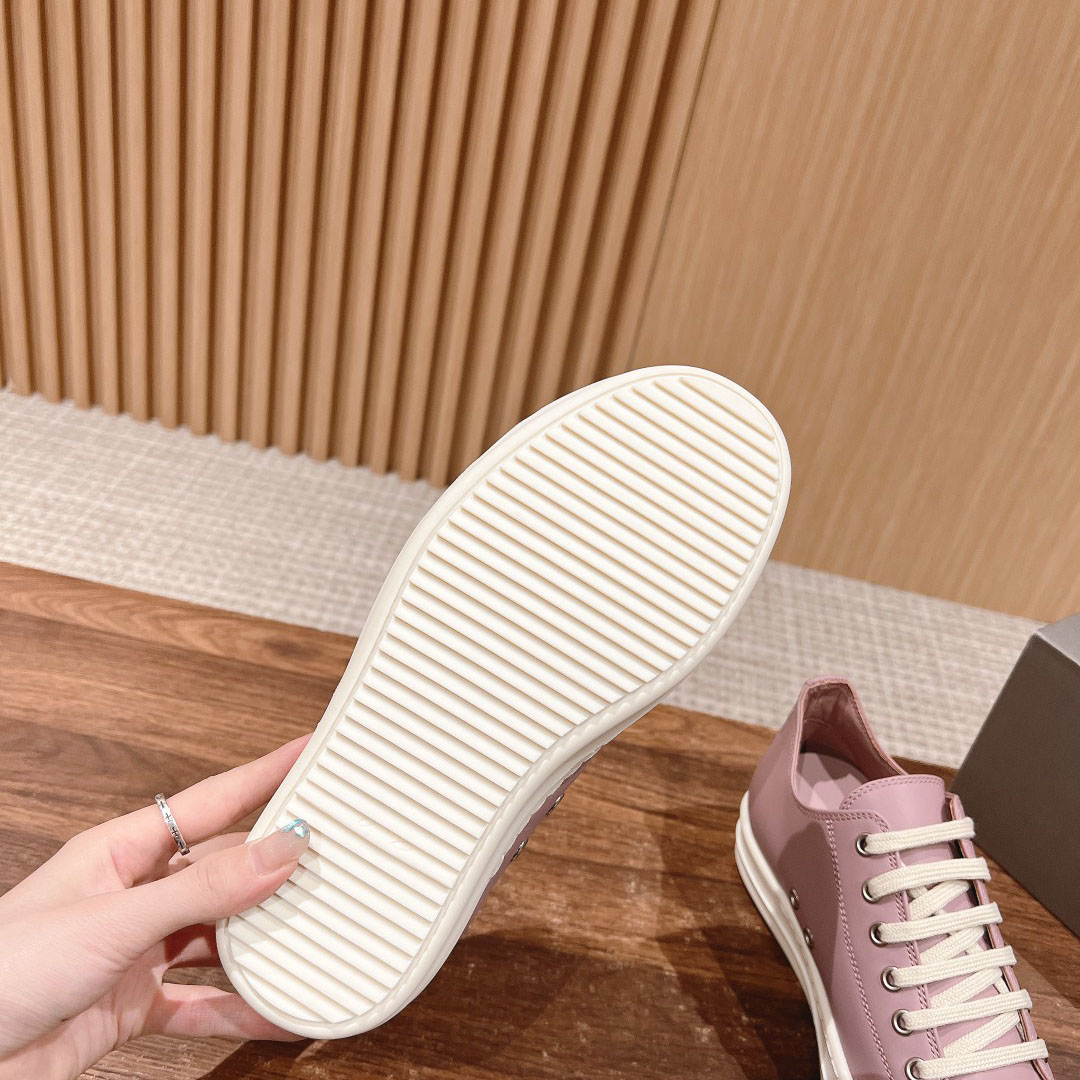 Rick Owens Pink Low Sneakers - DesignerGu