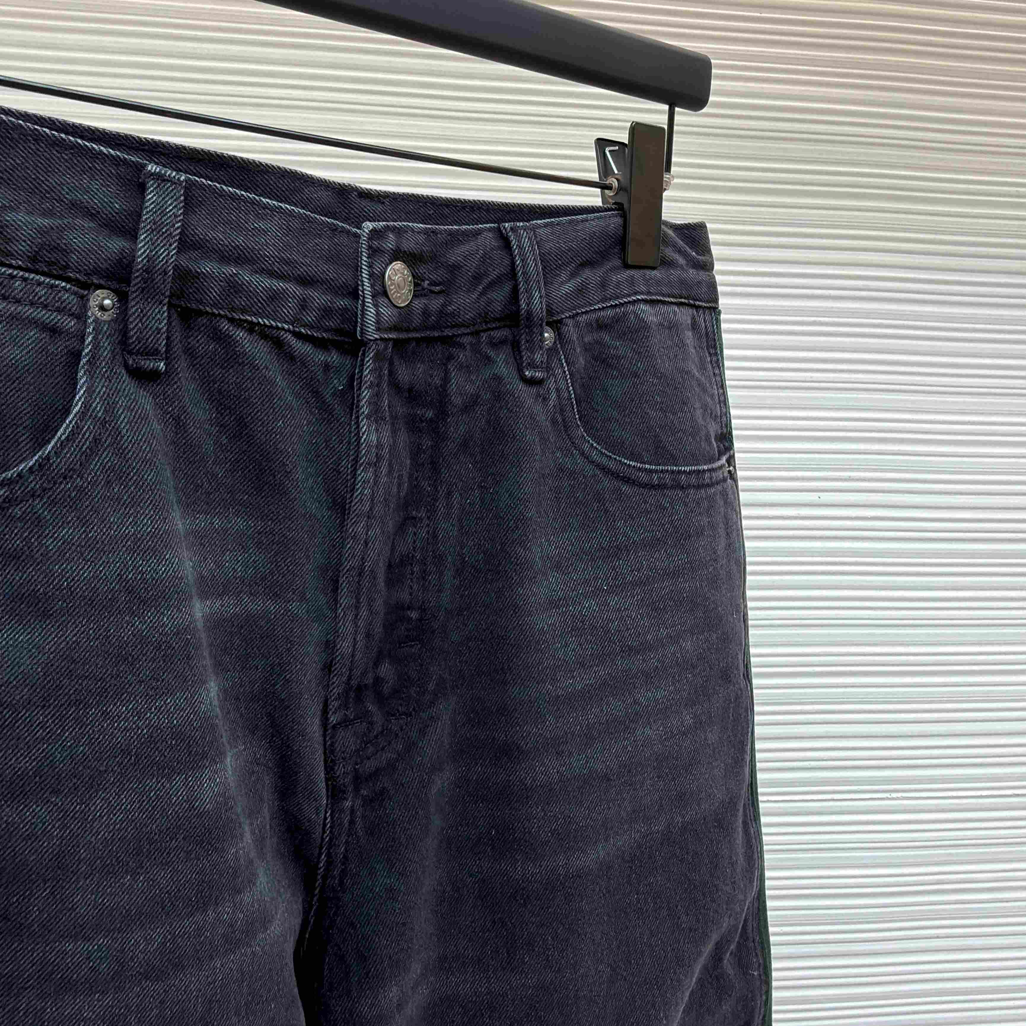Gucci Cotton Denim Pants With Web Insert - DesignerGu