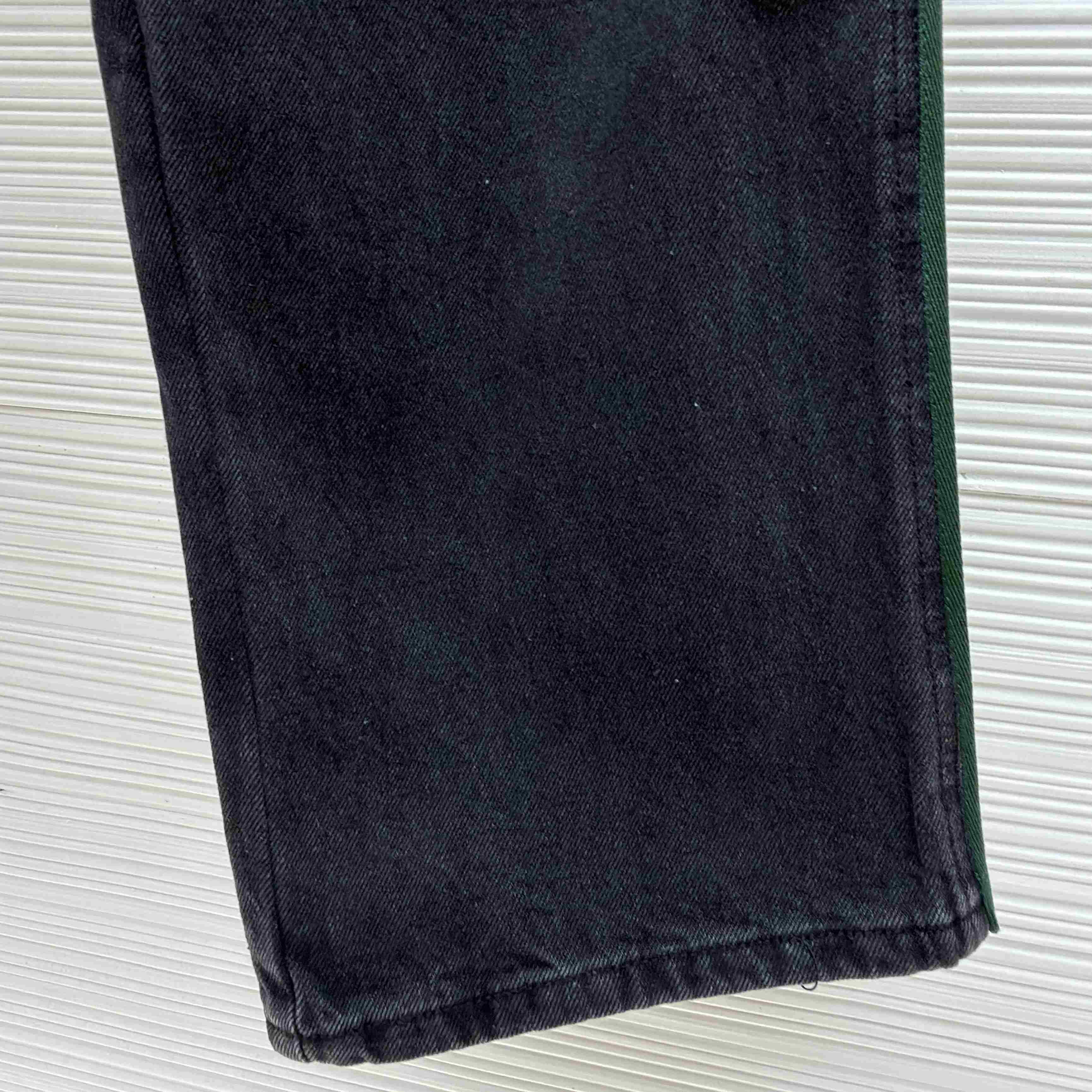 Gucci Cotton Denim Pants With Web Insert - DesignerGu