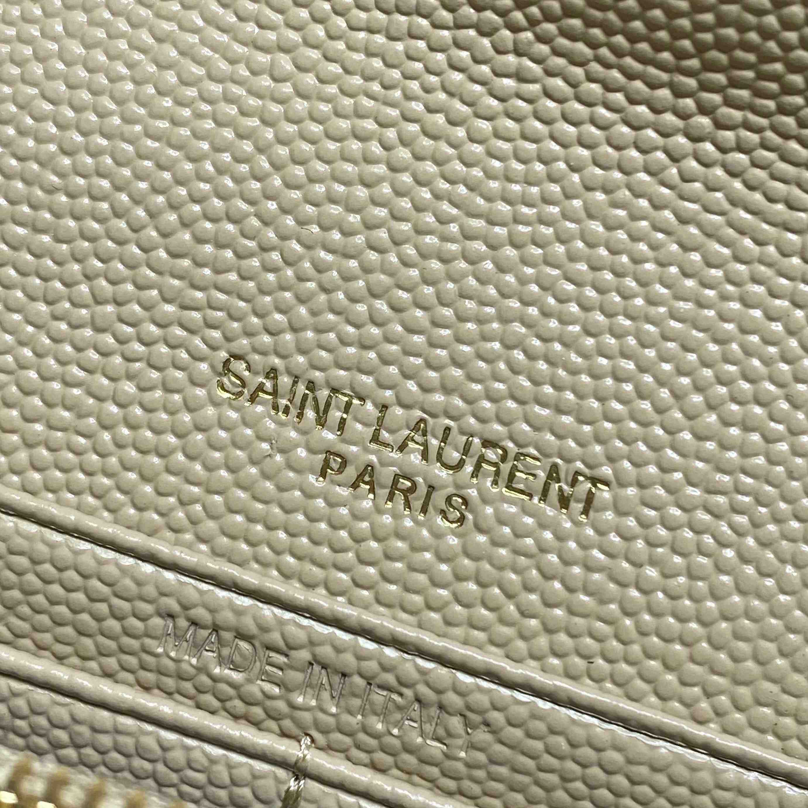 Saint Laurent Cassandre YSL Monogram Large Flap Wallet In Grained Leather - DesignerGu