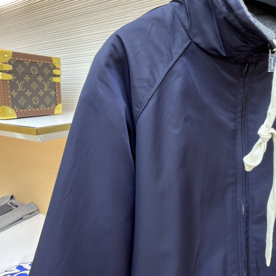 Miu Miu Technical Gazar And Fleece Bomber Jacket - DesignerGu