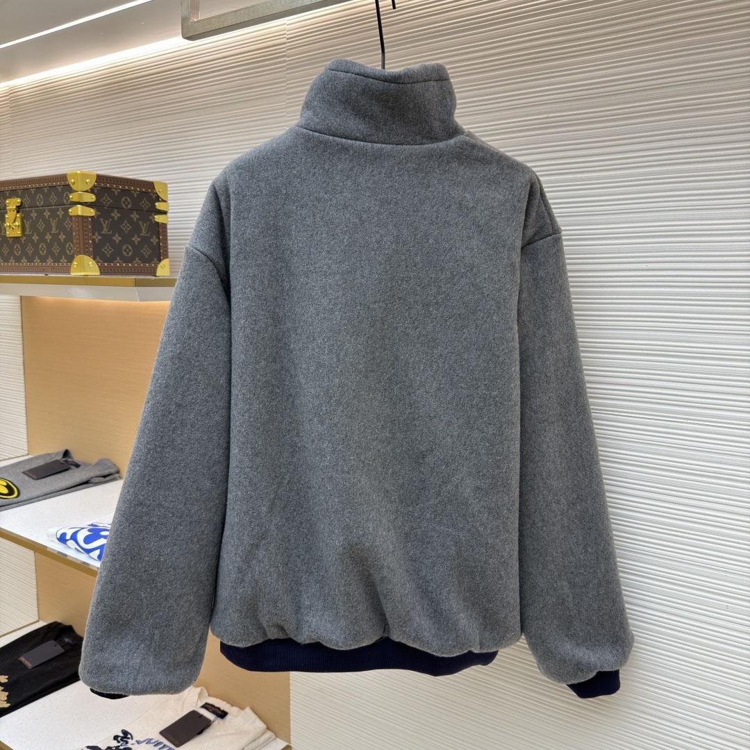 Miu Miu Technical Gazar And Fleece Bomber Jacket - DesignerGu